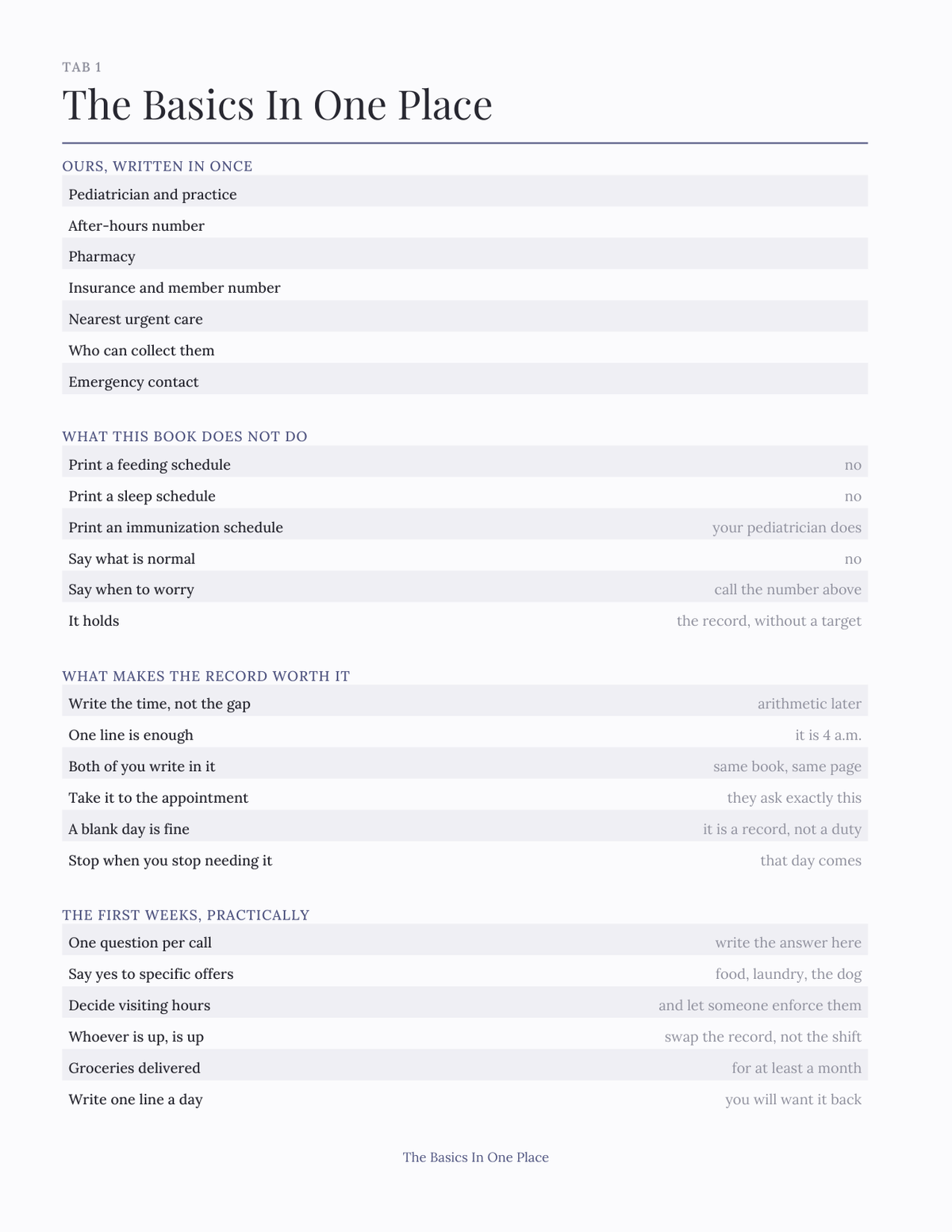 The New Parent Planner 2027 — sample page 2