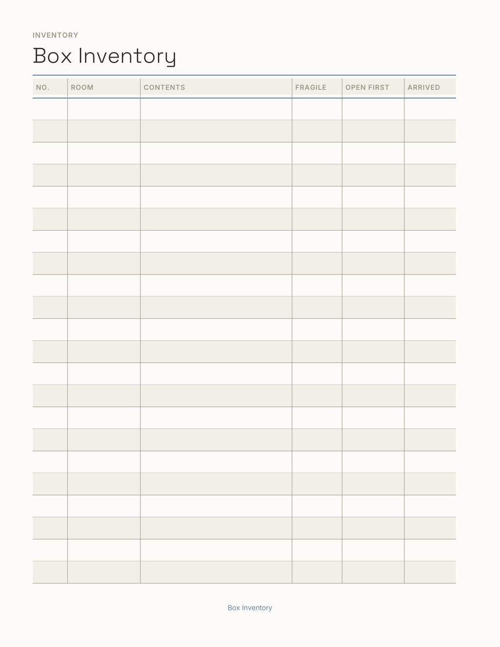 The Moving House Planner 2027 — sample page 4