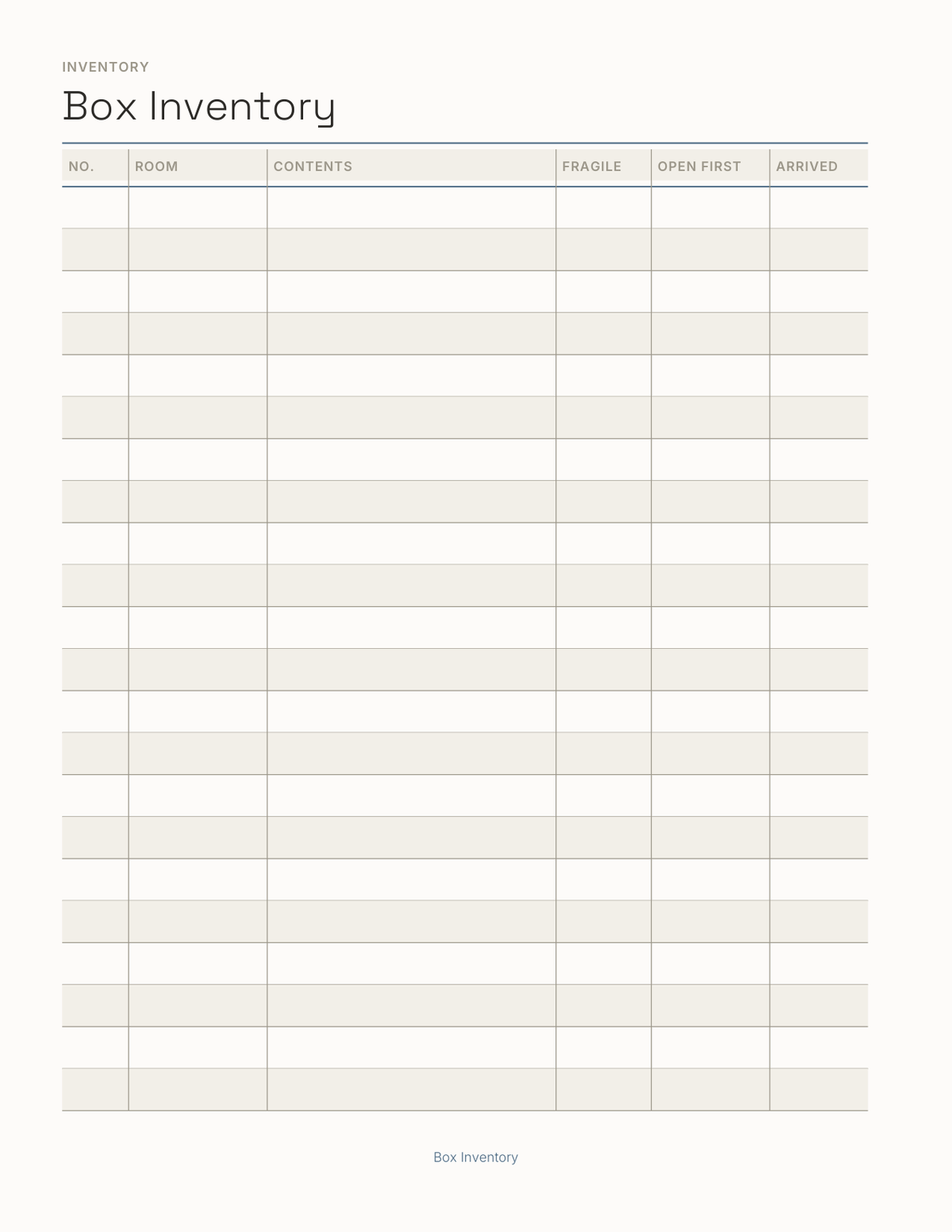 The Moving House Planner 2027 — sample page 4