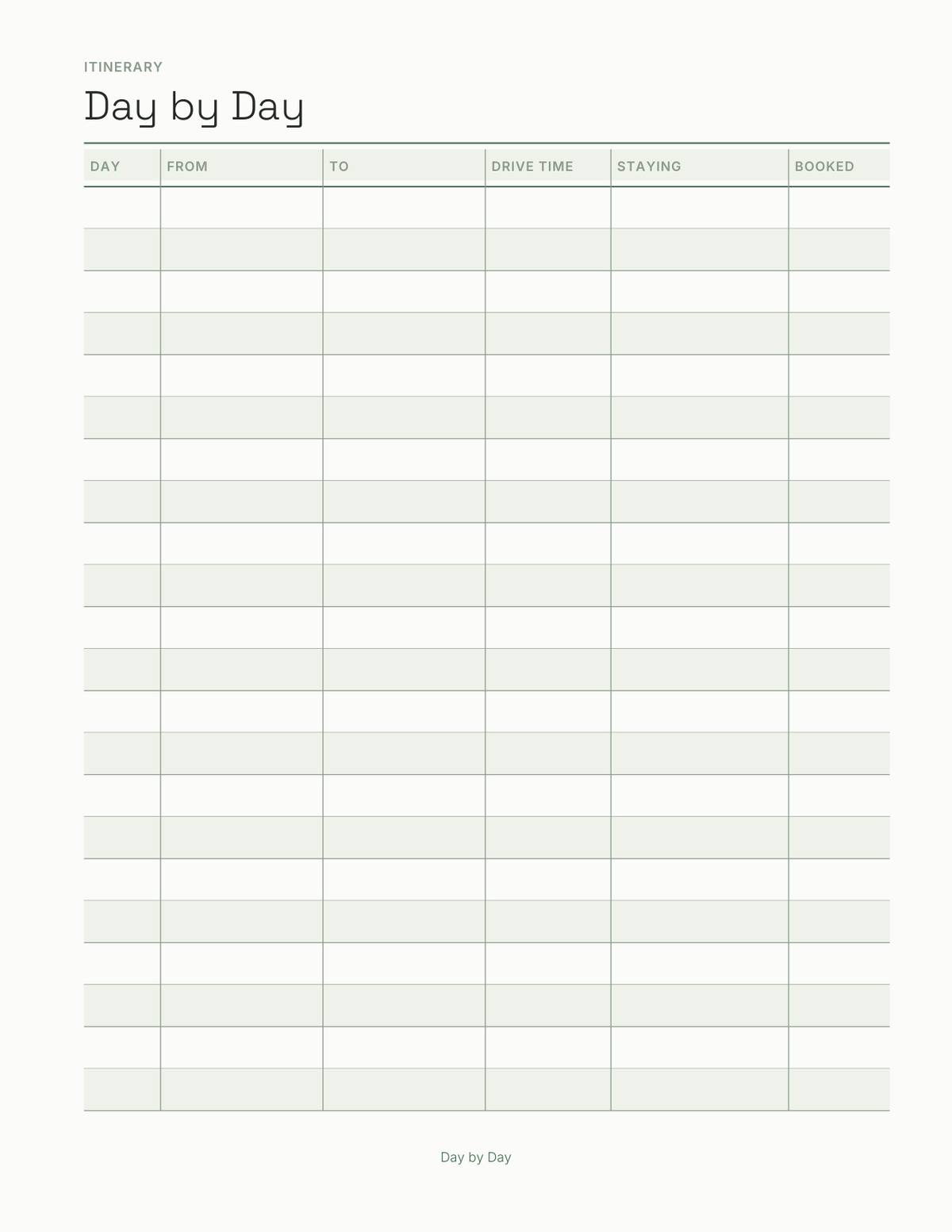 The Travel & Road Trip Planner 2027 — sample page 3