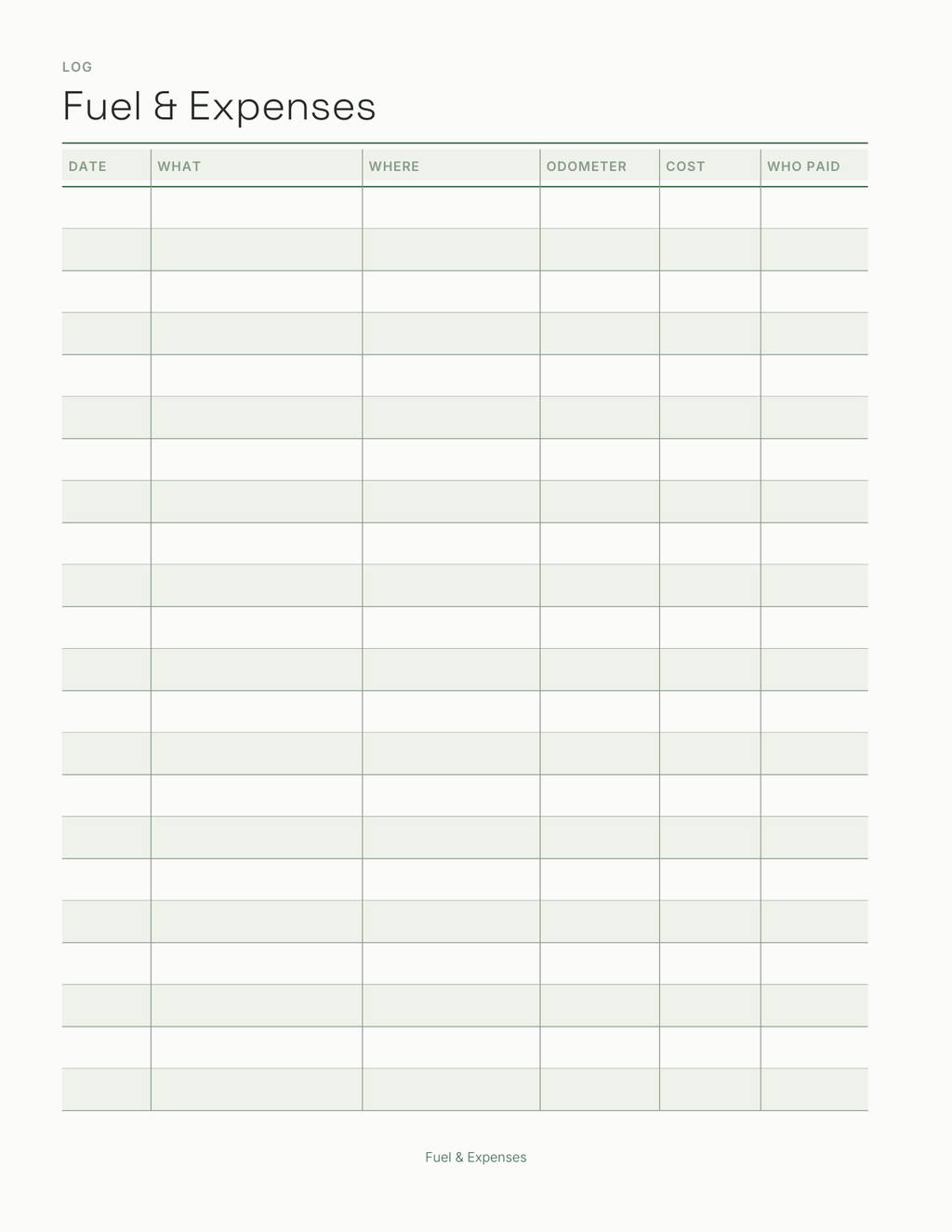 The Travel & Road Trip Planner 2027 — sample page 4