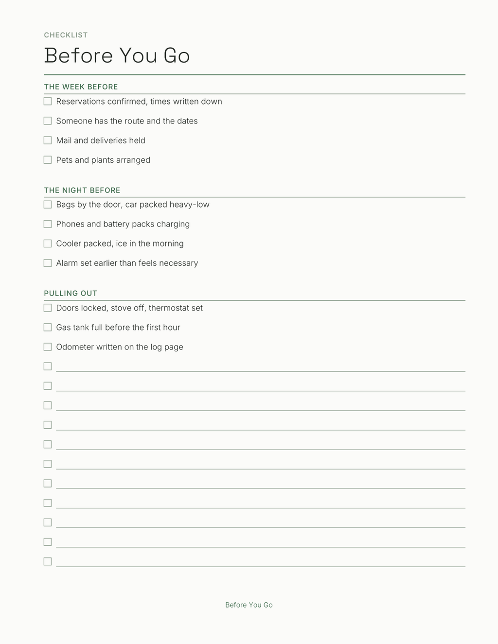 The Travel & Road Trip Planner 2027 — sample page 5