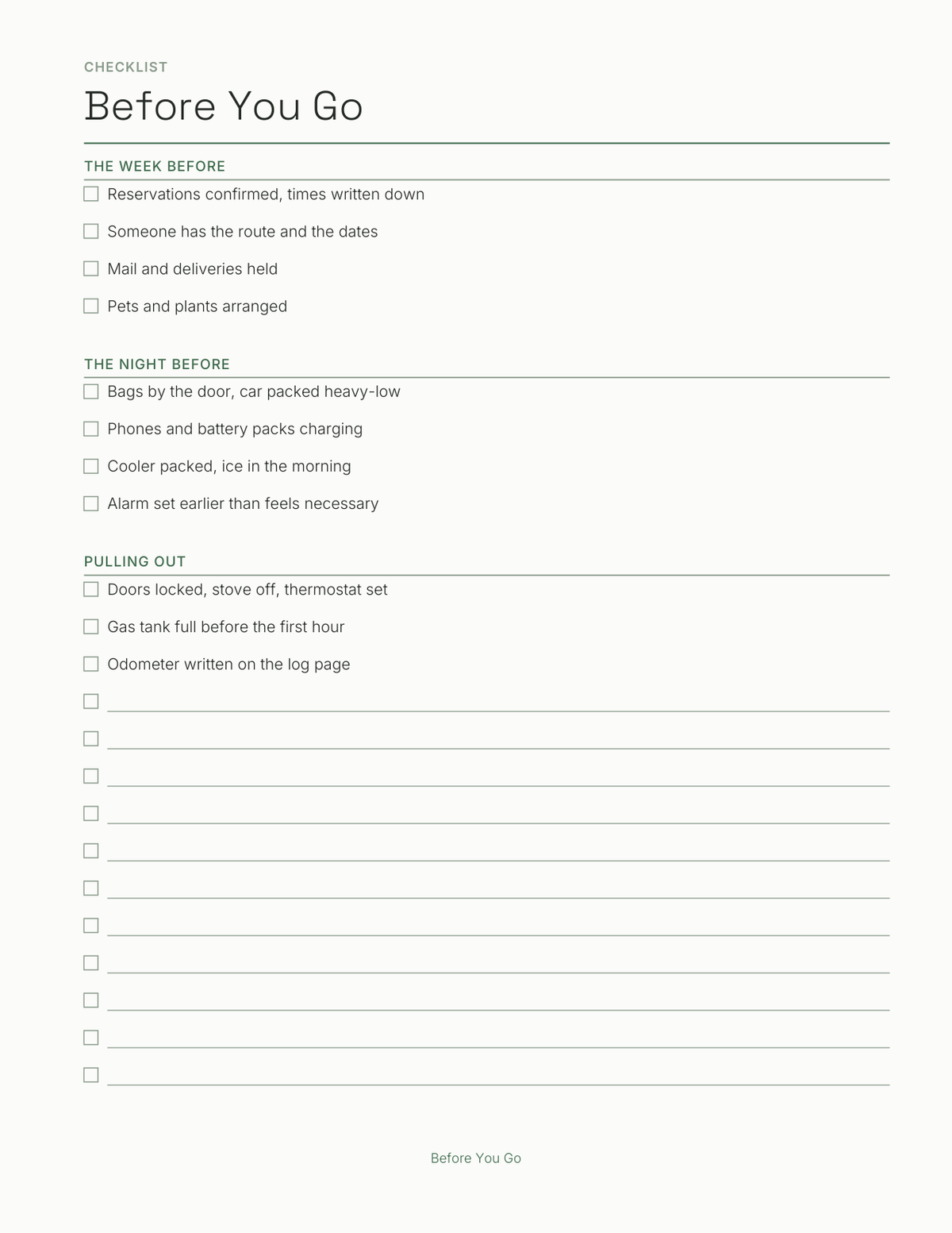 The Travel & Road Trip Planner 2027 — sample page 5