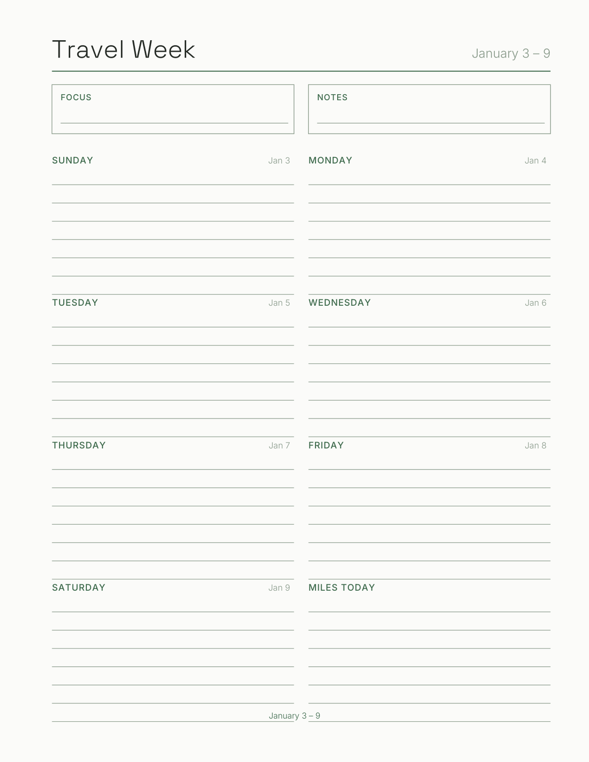 The Travel & Road Trip Planner 2027 — sample page 7