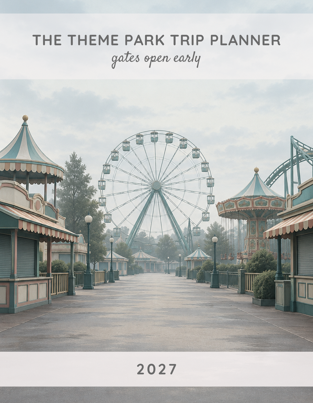 The Theme Park Trip Planner 2027 cover