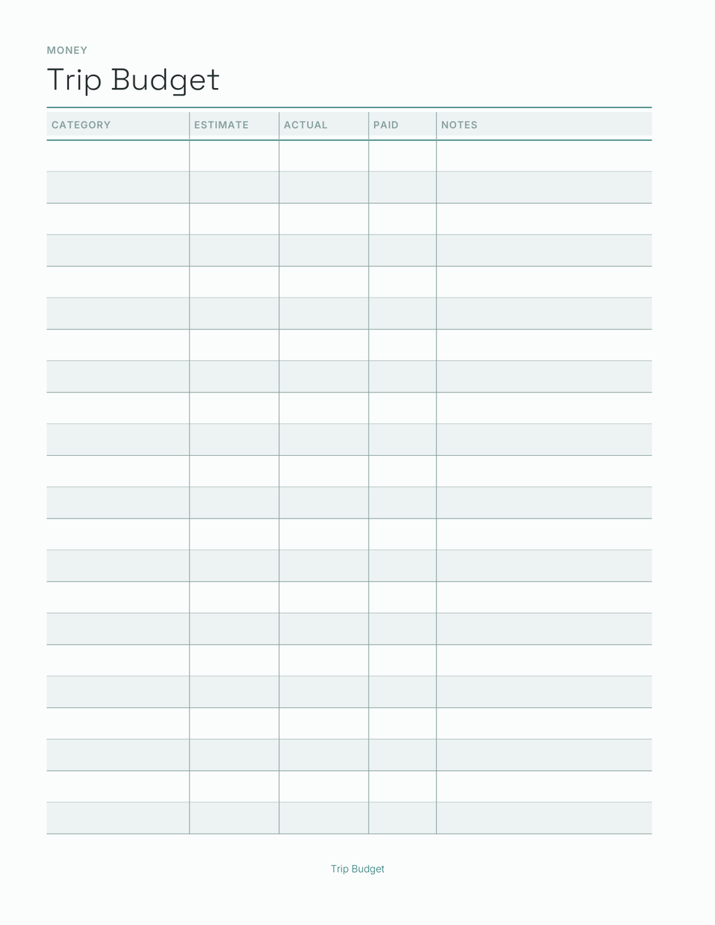 The Theme Park Trip Planner 2027 — sample page 4