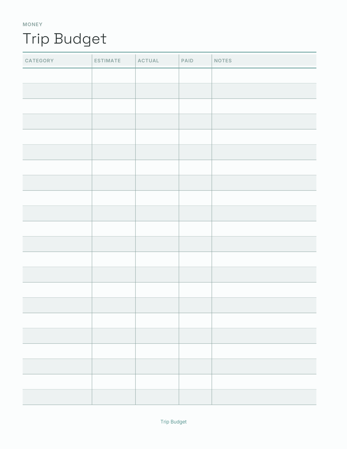 The Theme Park Trip Planner 2027 — sample page 4