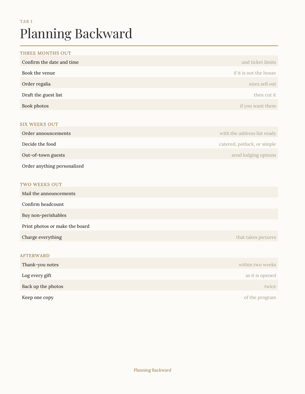 The Graduation & Milestone Planner 2027 — sample page 2