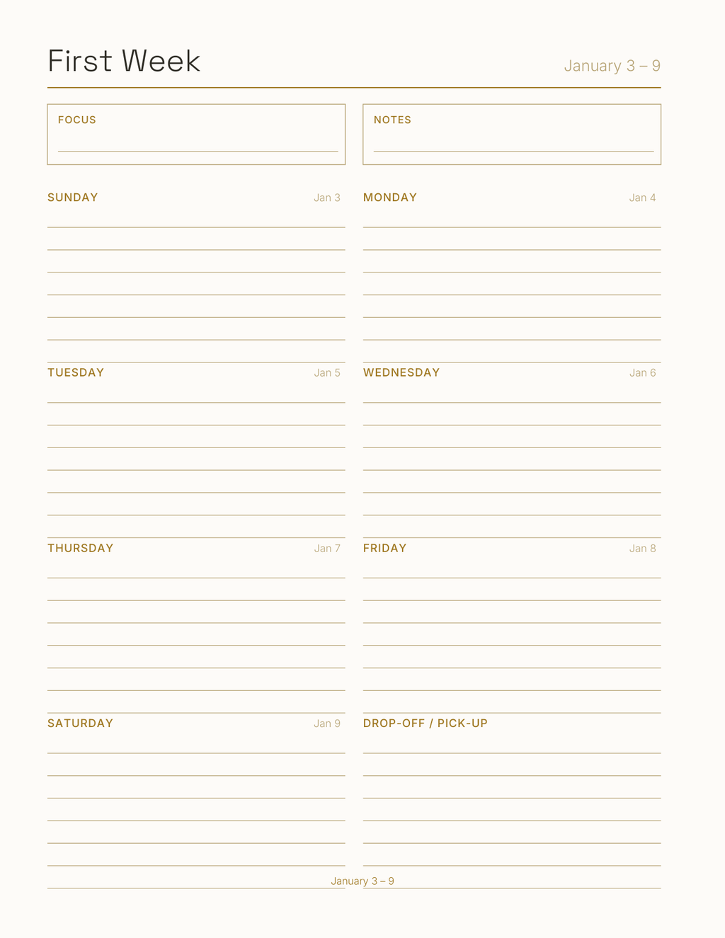 The Back to School Planner 2027 — sample page 6