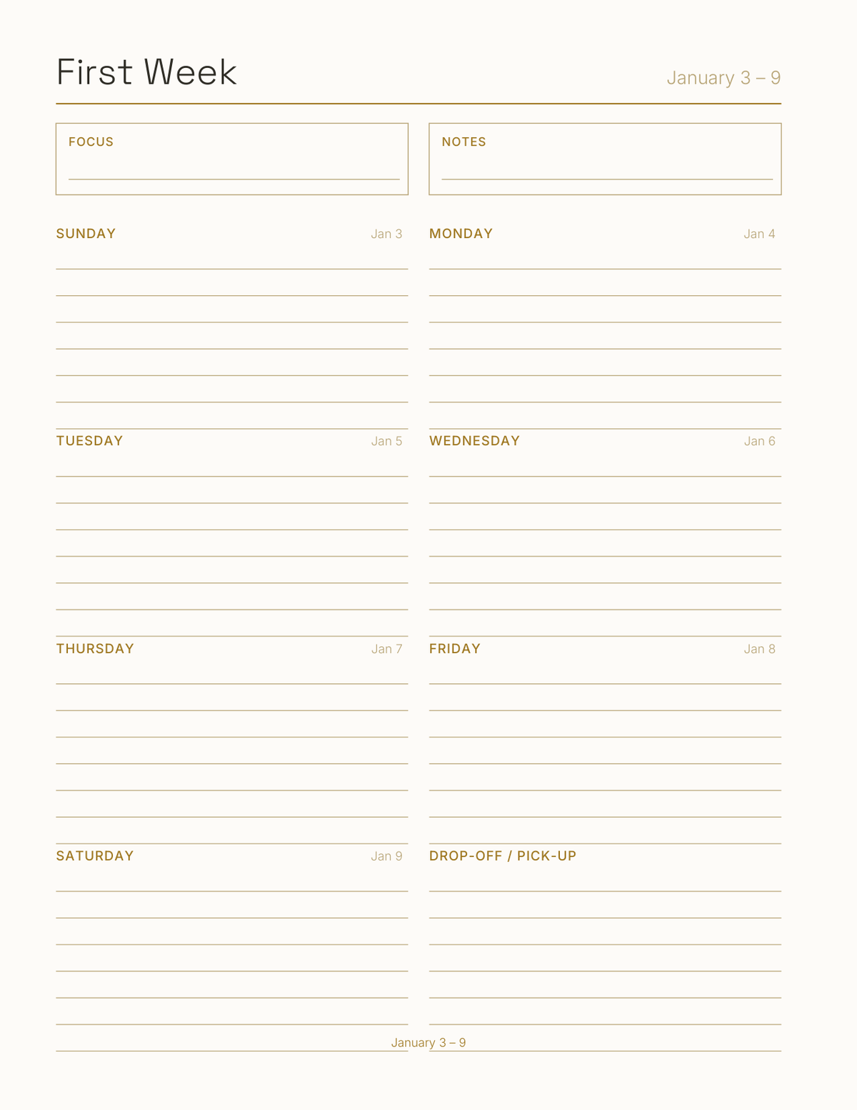 The Back to School Planner 2027 — sample page 6