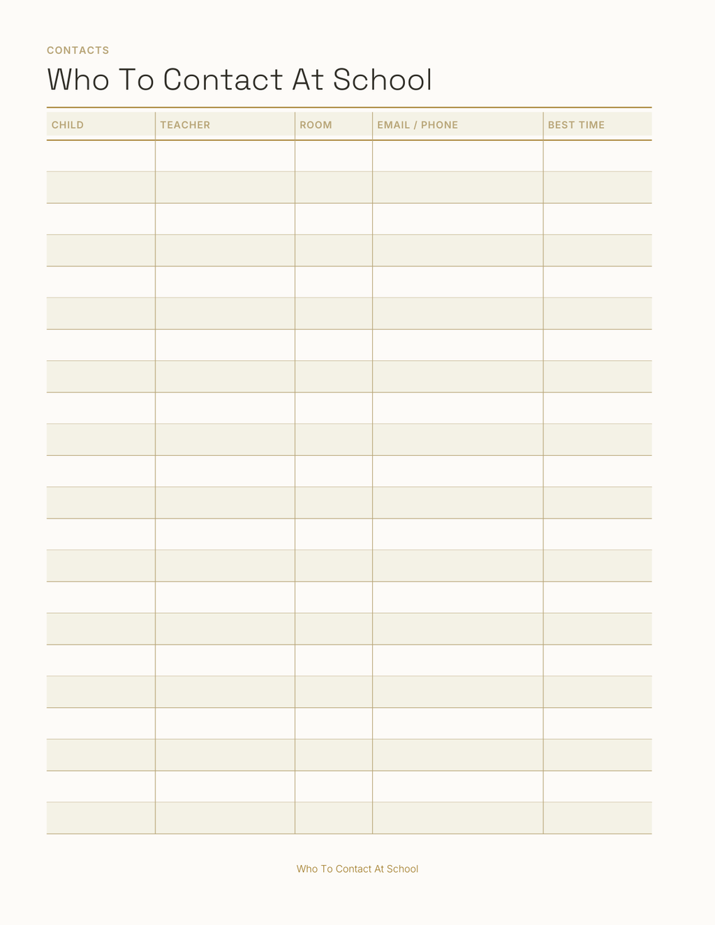 The Back to School Planner 2027 — sample page 8