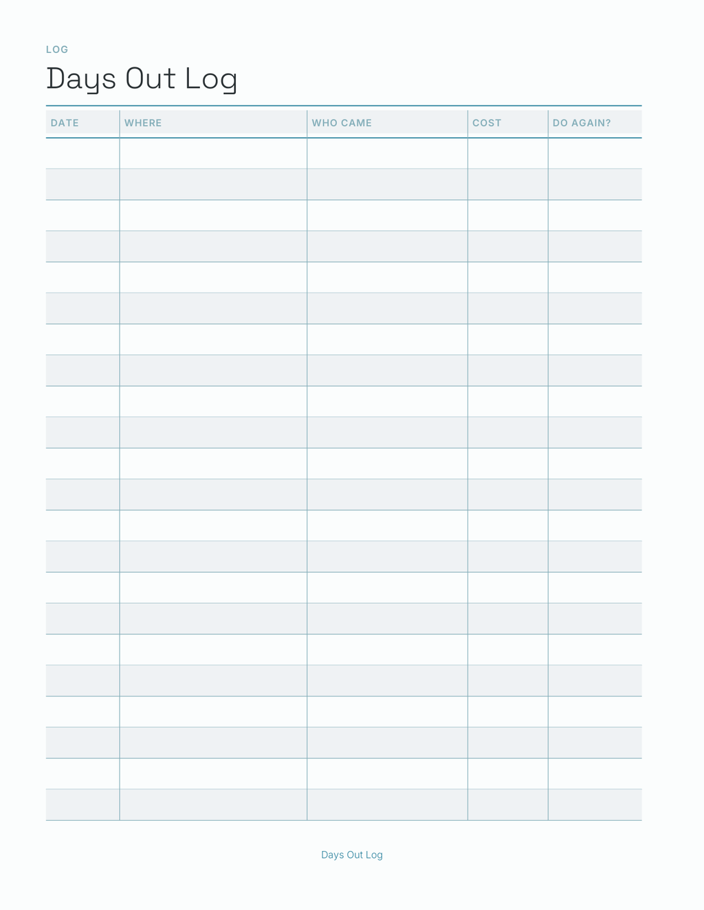 The Summer Break Planner 2027 — sample page 4