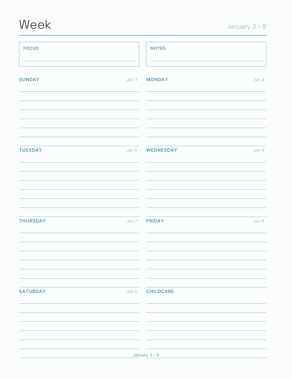 The Summer Break Planner 2027 — sample page 6