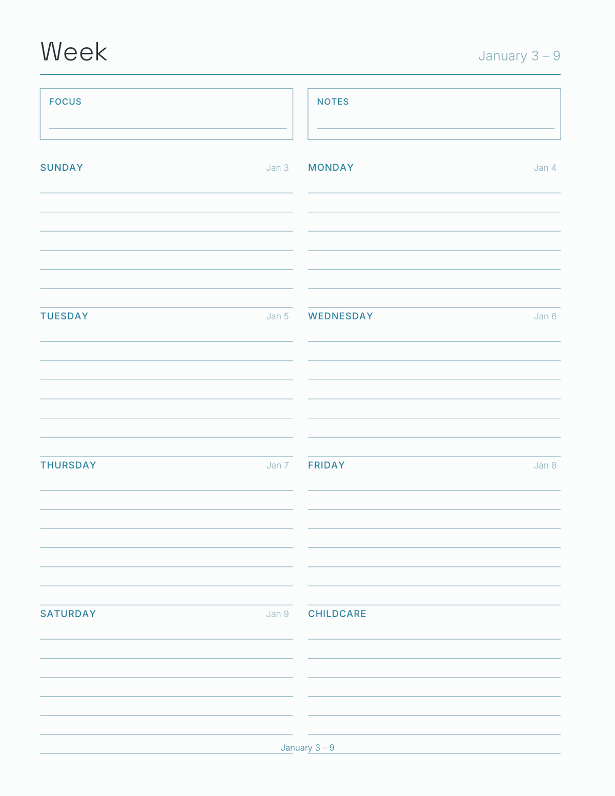 The Summer Break Planner 2027 — sample page 6