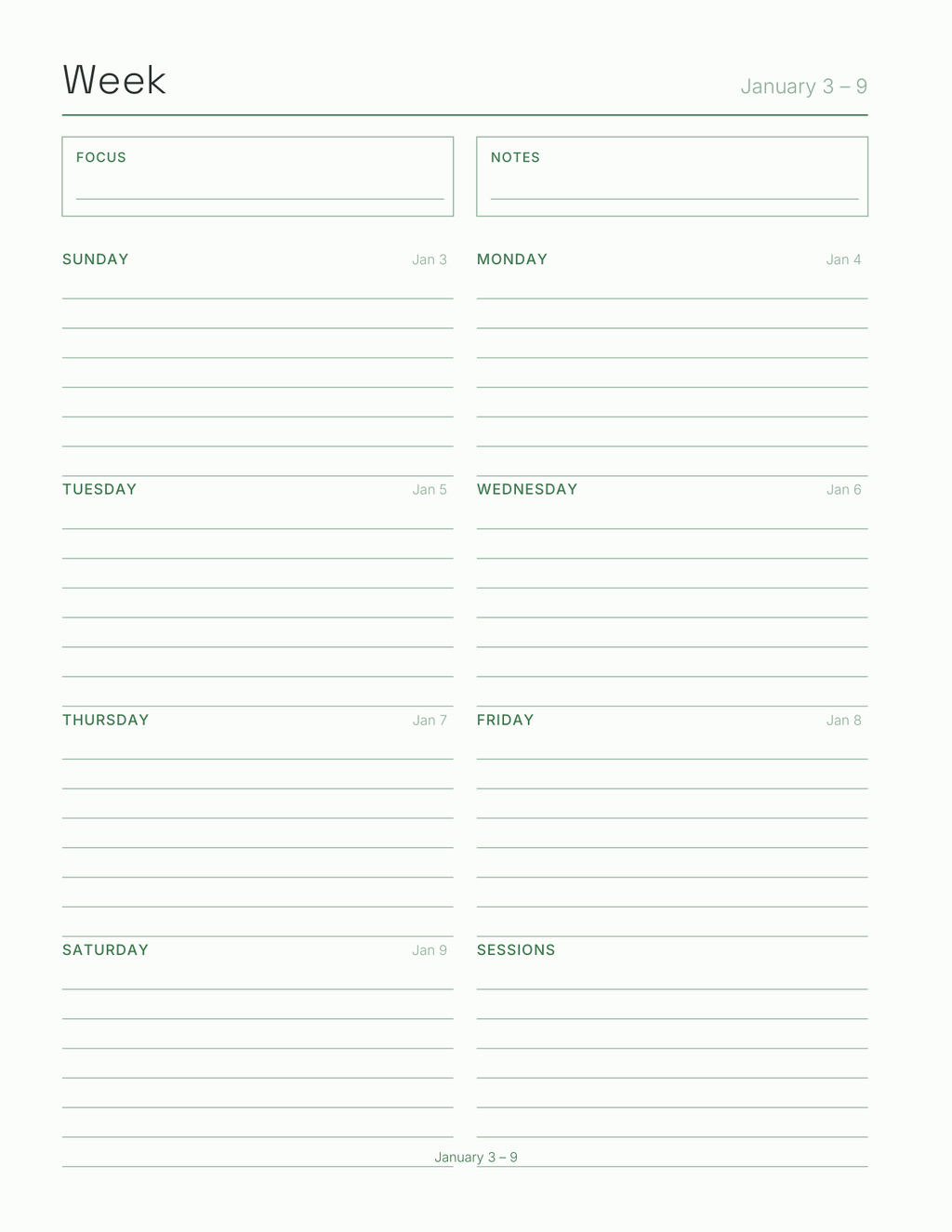 The Race Season Planner 2027 — sample page 6
