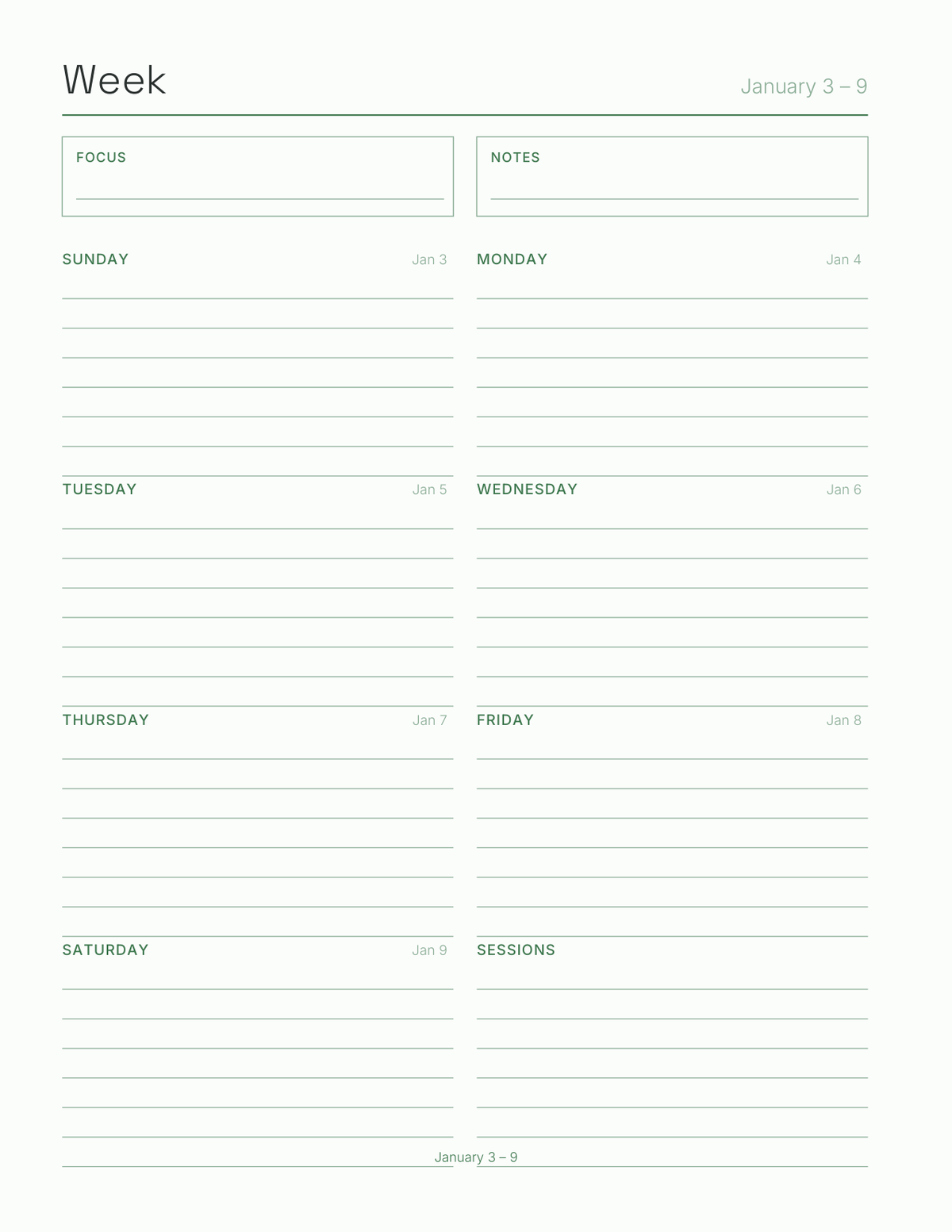 The Race Season Planner 2027 — sample page 6