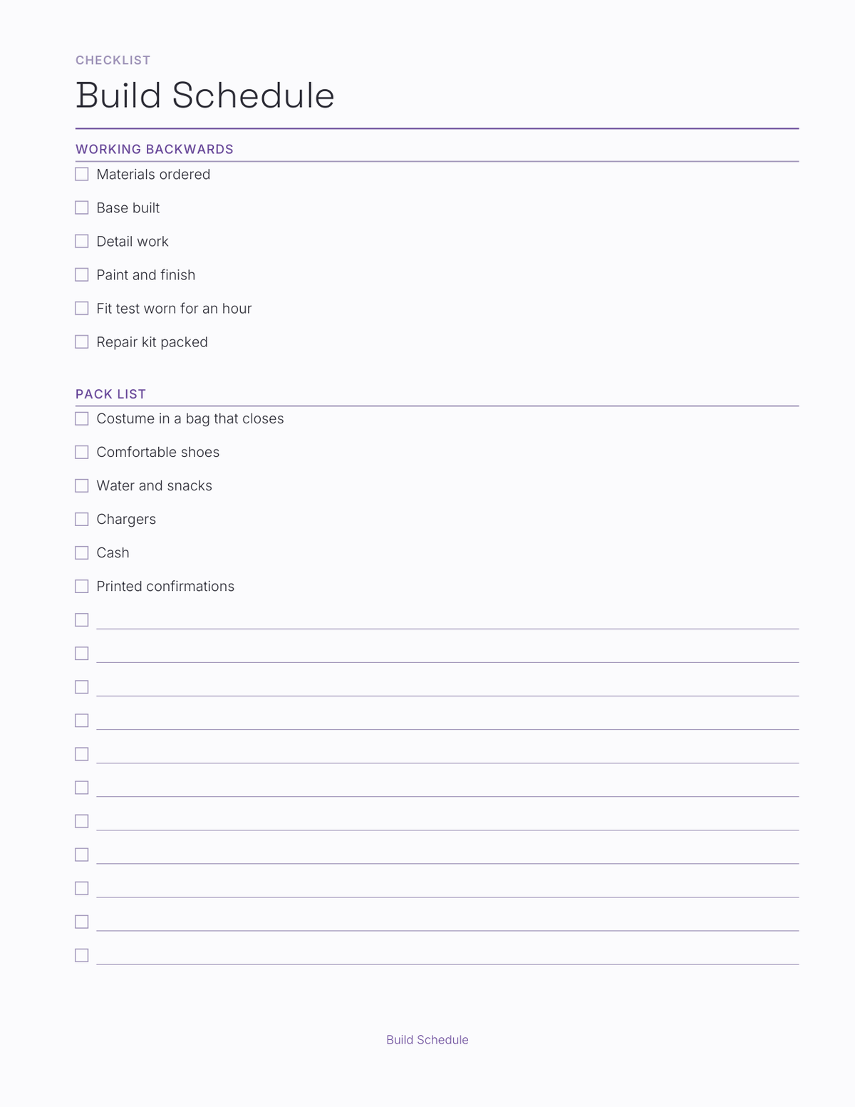 The Convention Season Planner 2027 — sample page 3