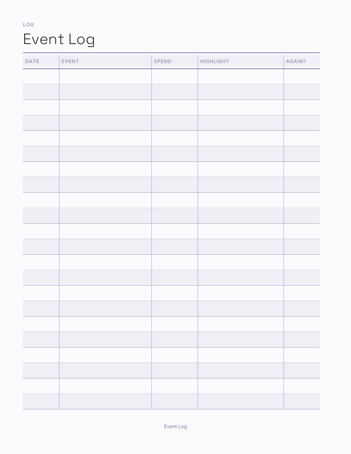 The Convention Season Planner 2027 — sample page 4