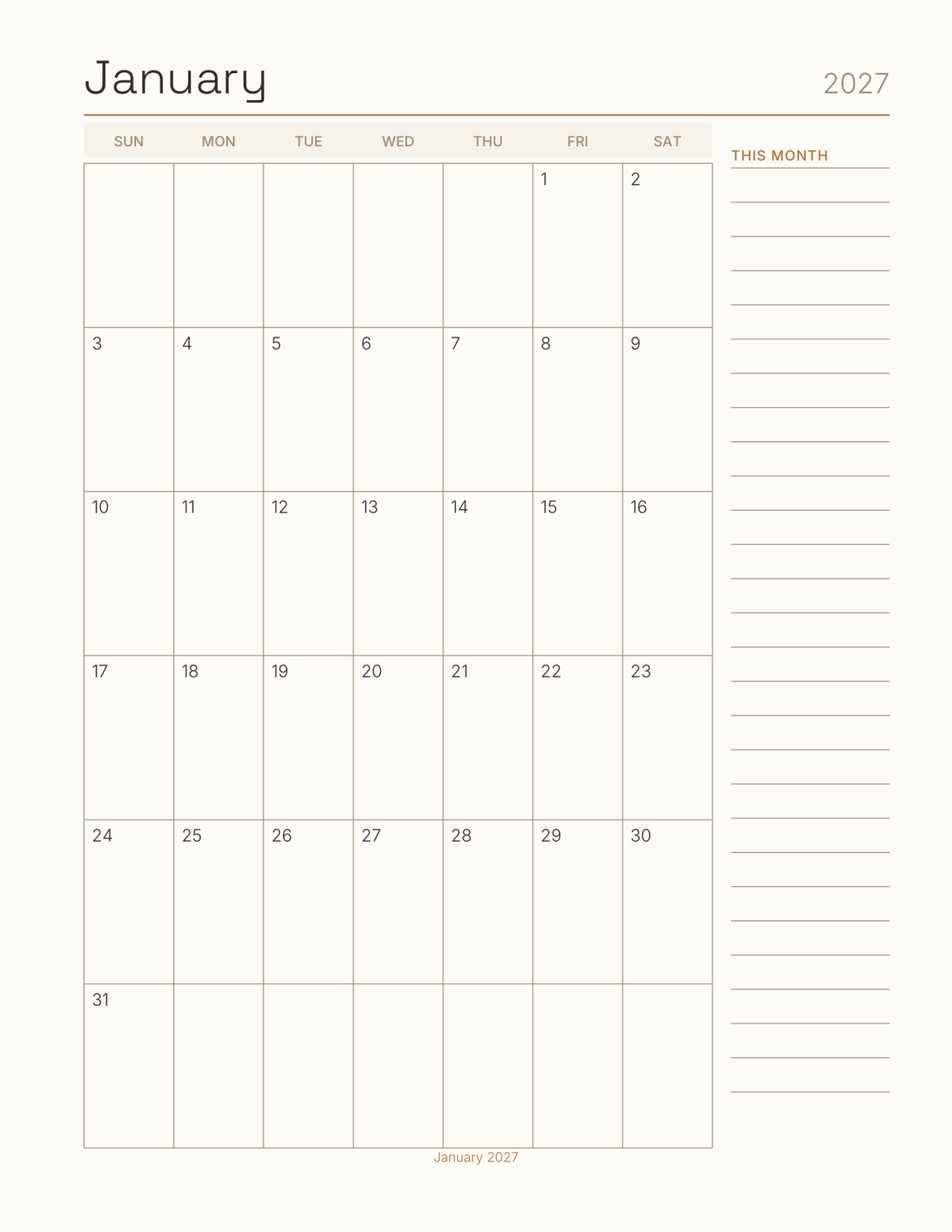 The Shift Worker's Planner 2027 — sample page 3