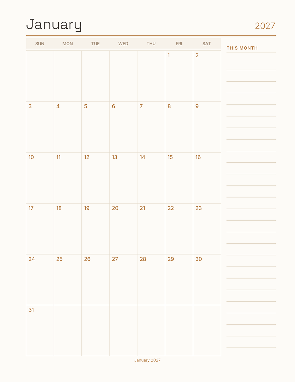 The Shift Worker's Planner 2027 — sample page 3