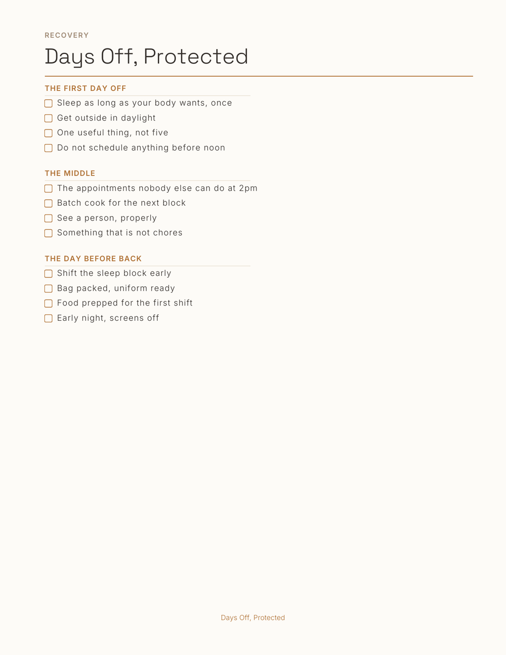 The Shift Worker's Planner 2027 — sample page 7
