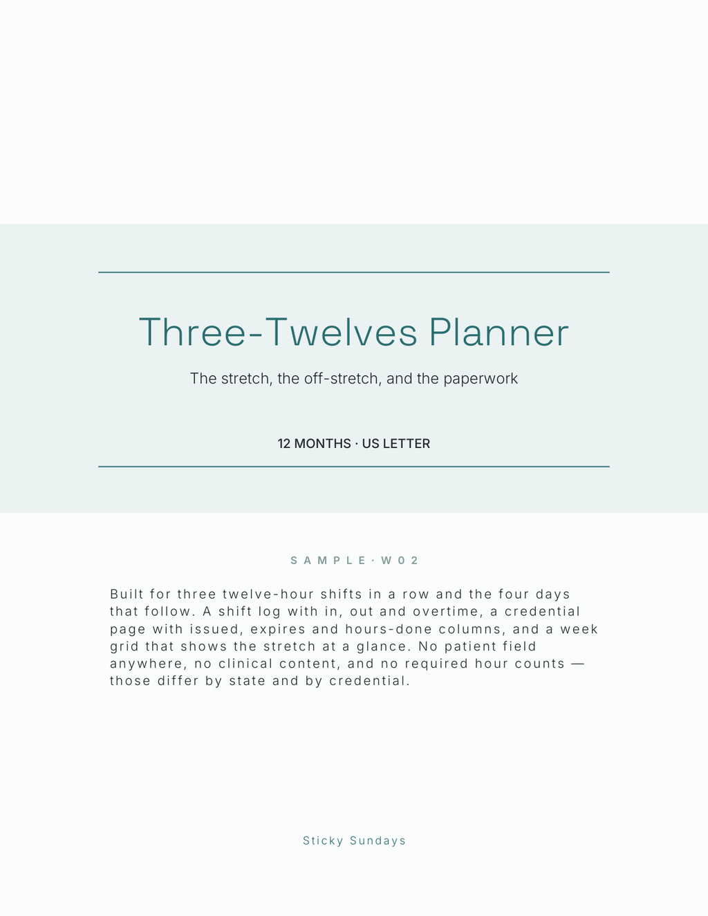The Three-Twelves Planner 2027 title page