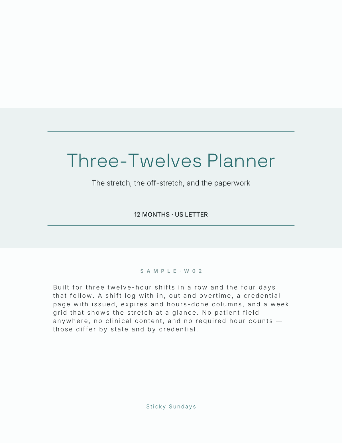 The Three-Twelves Planner 2027 title page