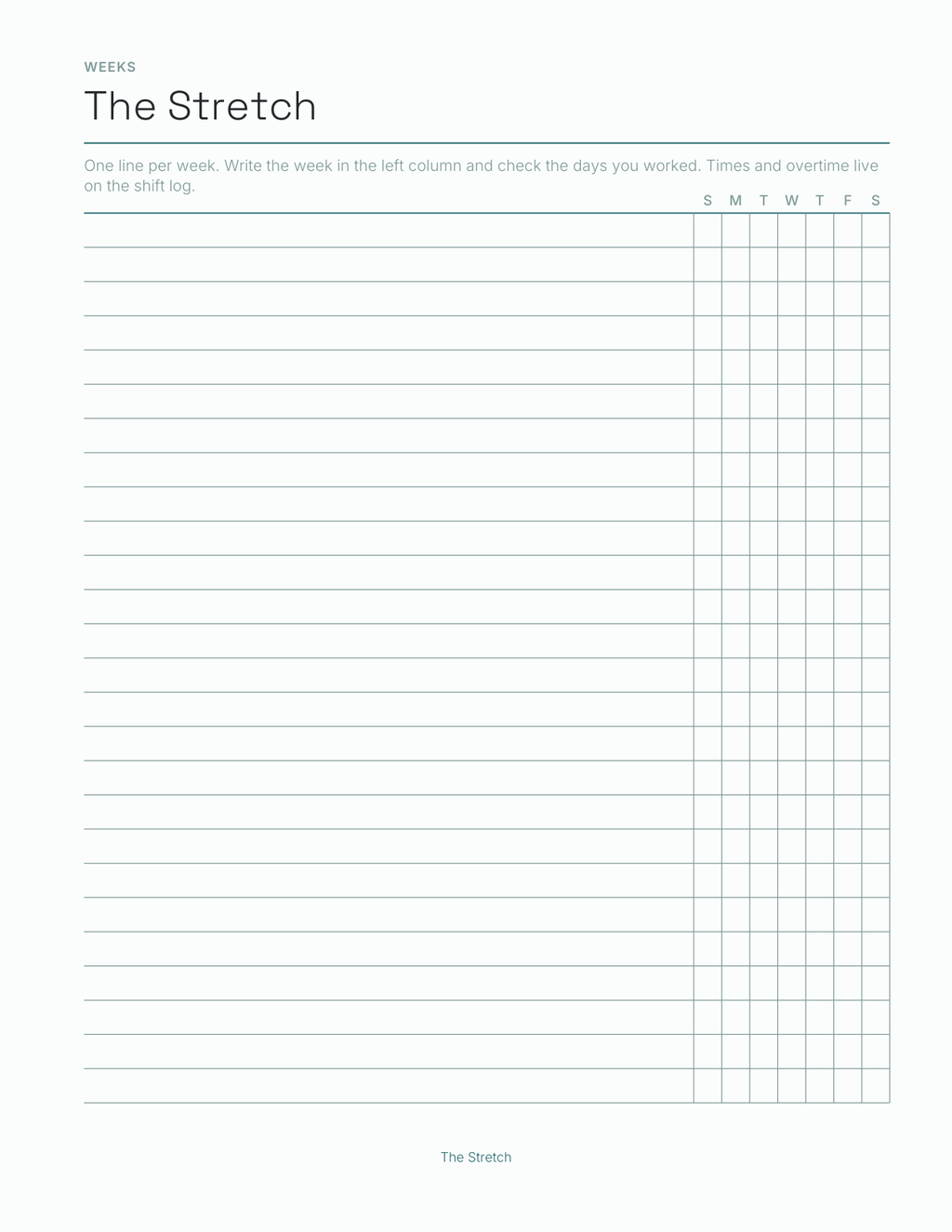 The Three-Twelves Planner 2027 — sample page 5