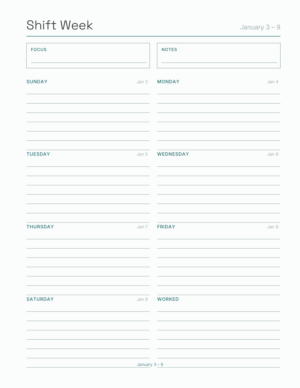 The Three-Twelves Planner 2027 — sample page 7