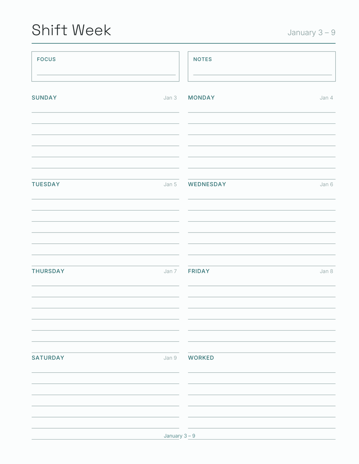 The Three-Twelves Planner 2027 — sample page 7