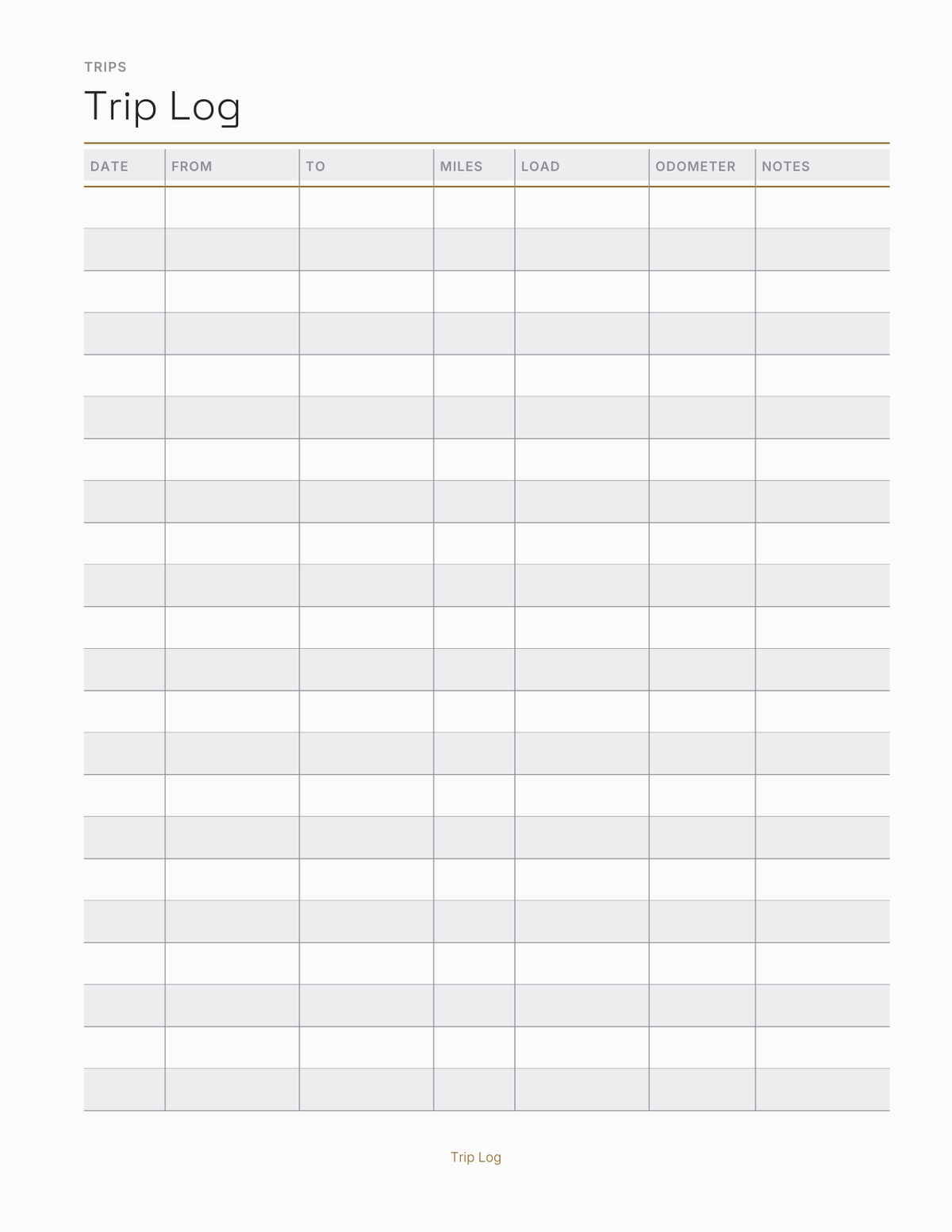 The Trucker's Planner 2027 — sample page 3