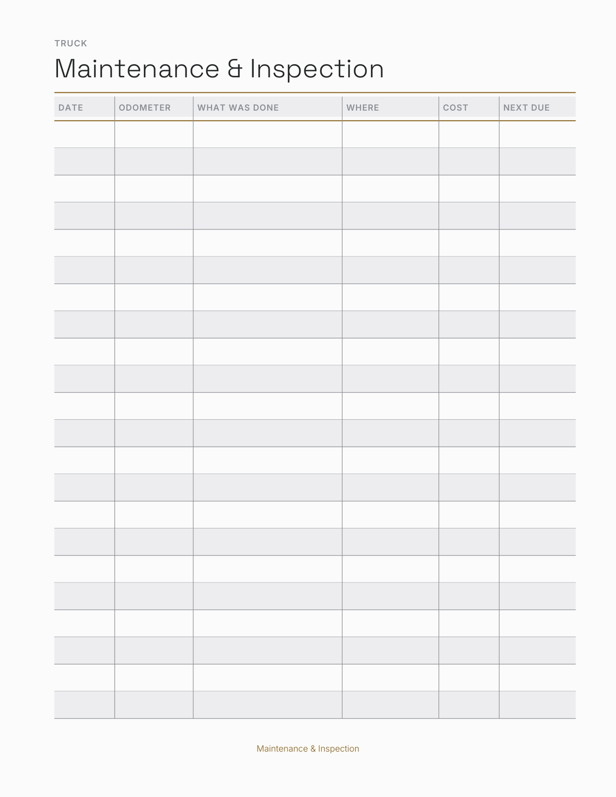 The Trucker's Planner 2027 — sample page 5