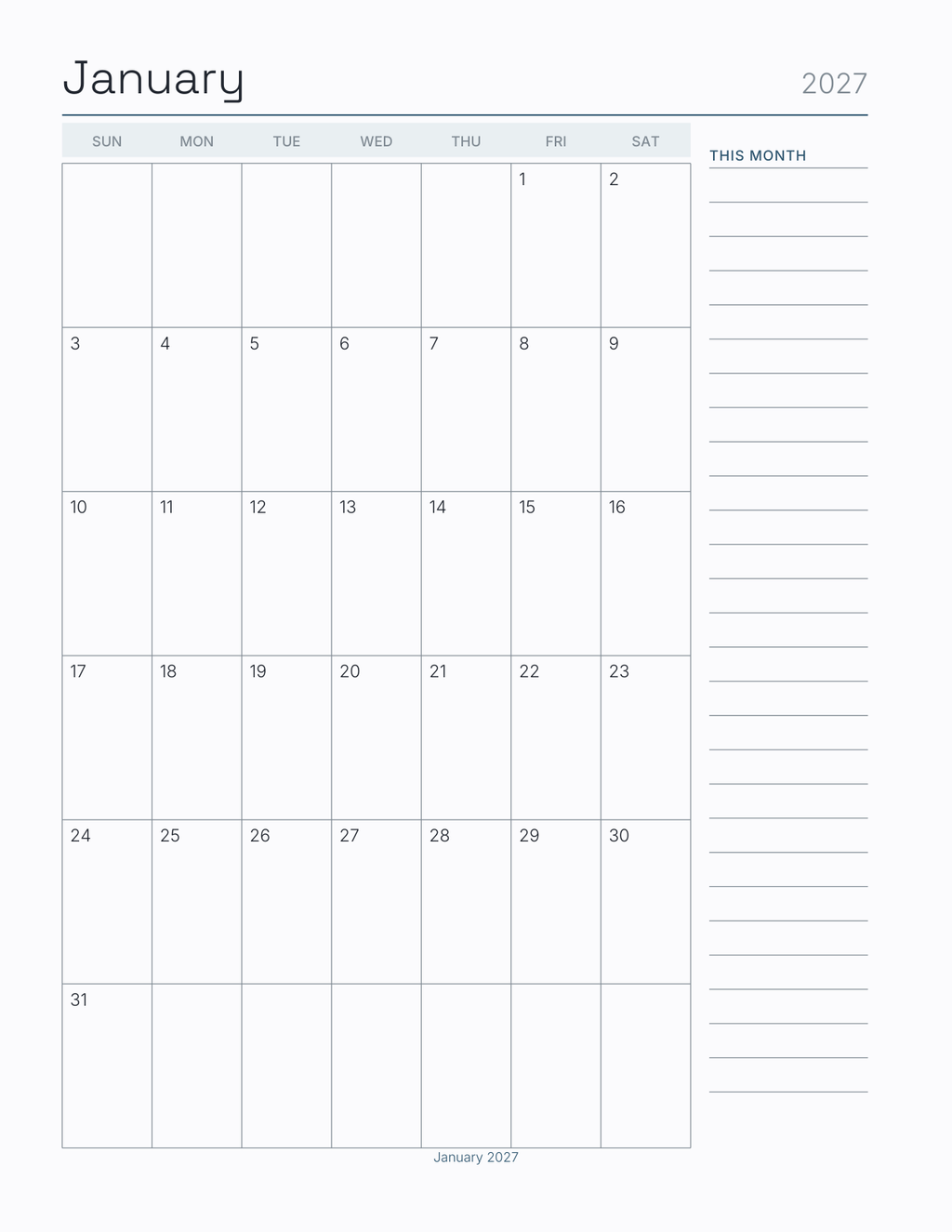 The Aviation Crew Planner 2027 — sample page 6