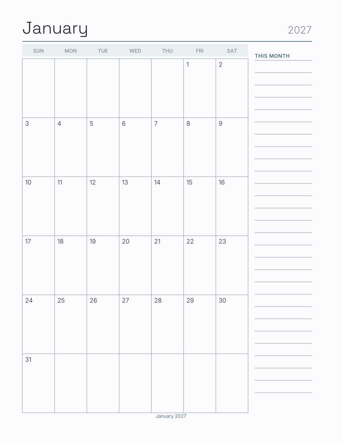 The Aviation Crew Planner 2027 — sample page 6