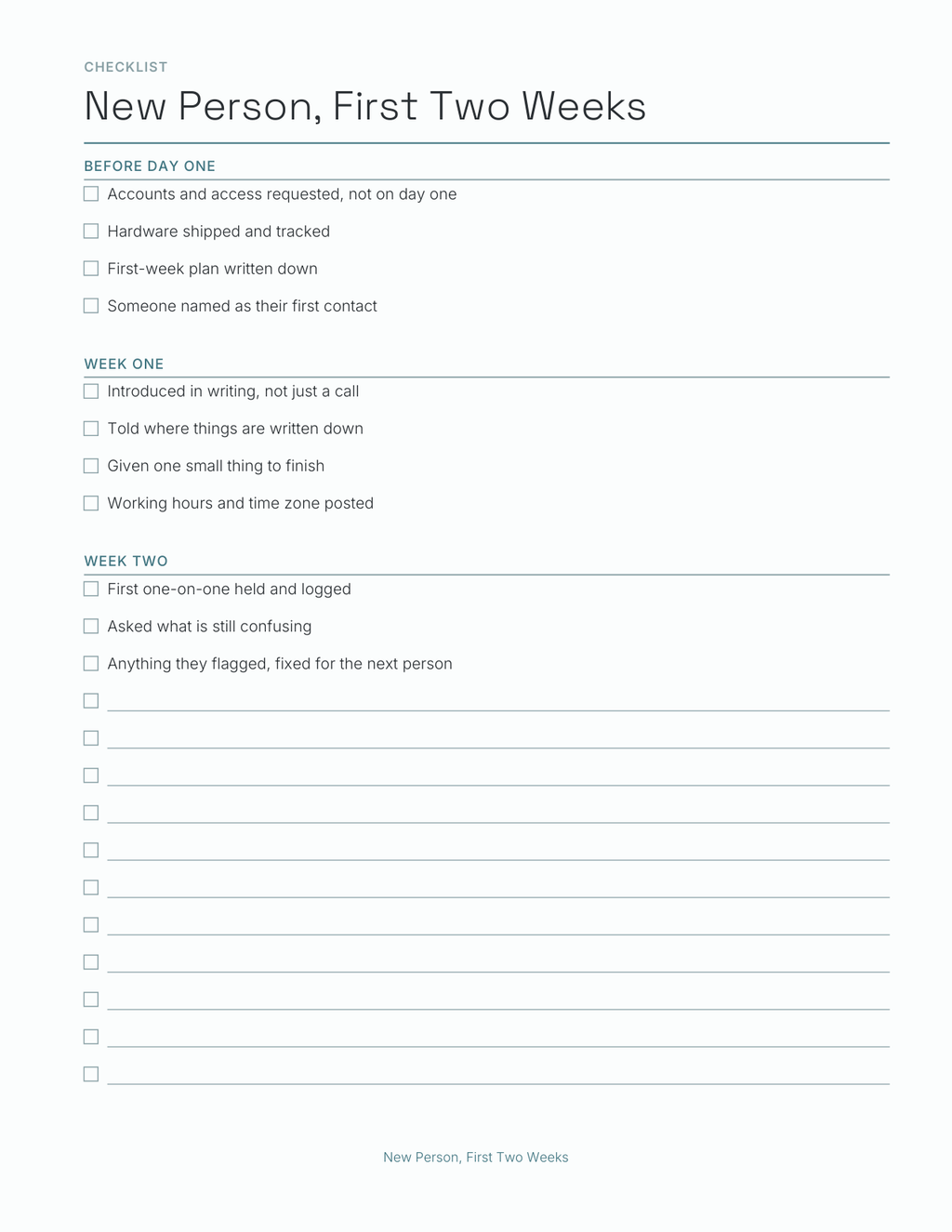 The Remote & Distributed Team Planner 2027 — sample page 5