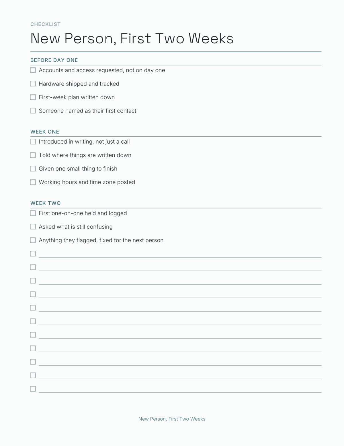 The Remote & Distributed Team Planner 2027 — sample page 5