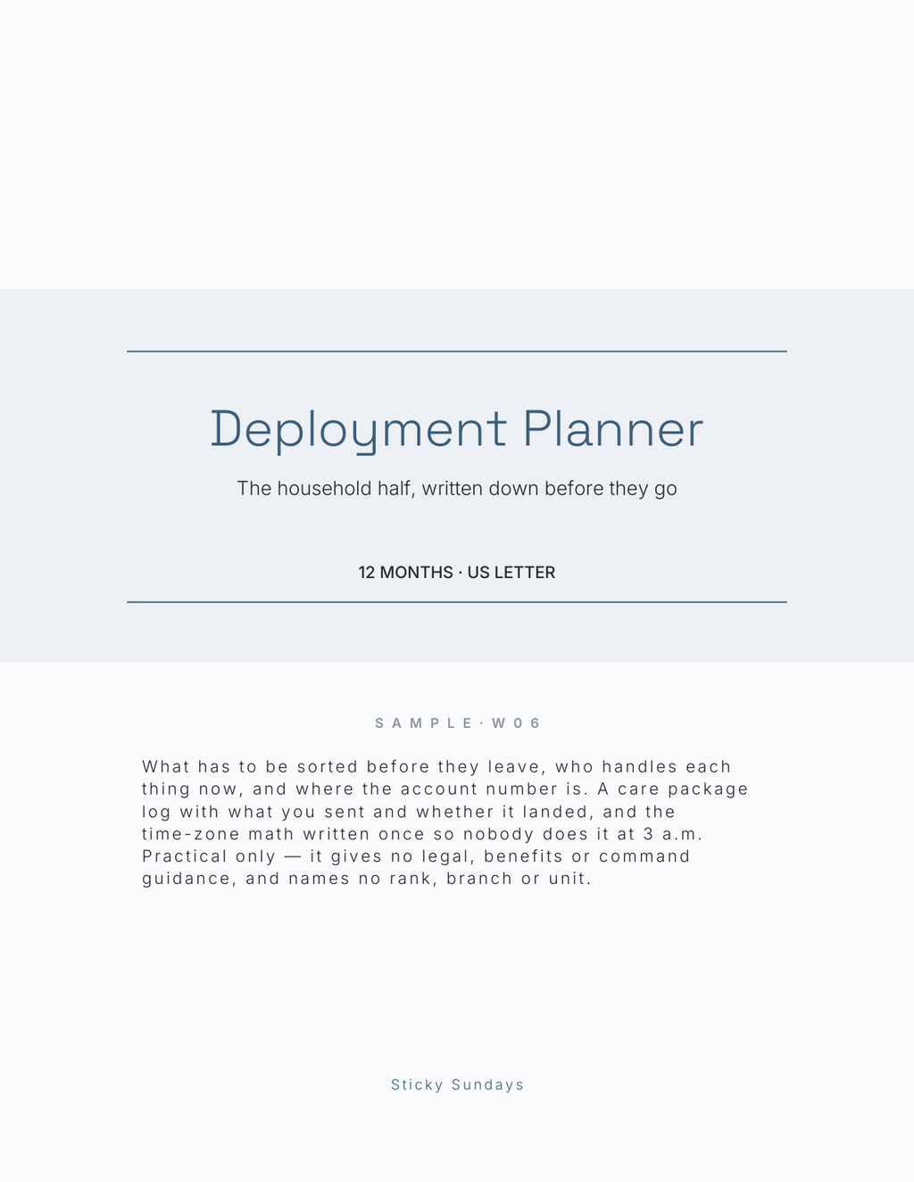 The Deployment Planner 2027 title page