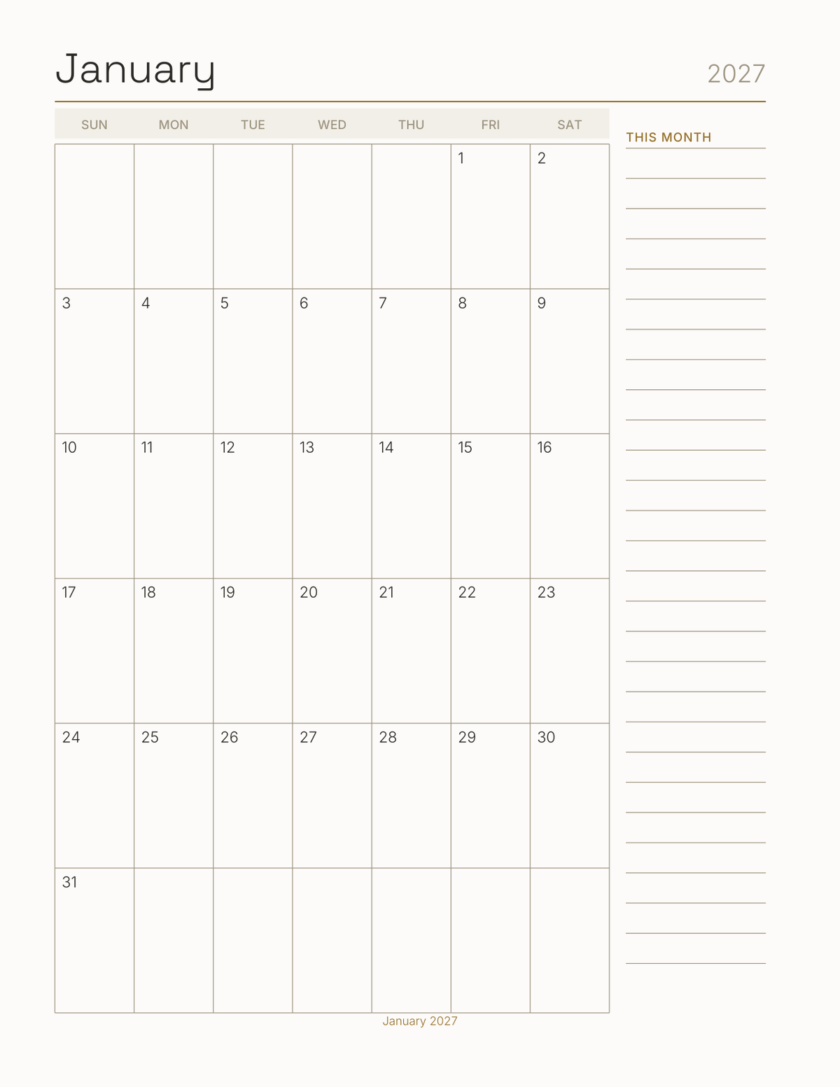 The Seasonal & Gig Worker Planner 2027 — sample page 6