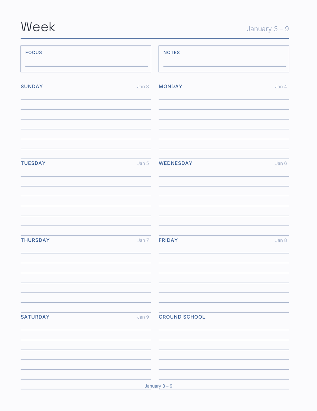 The Student Pilot Planner 2027 — sample page 6