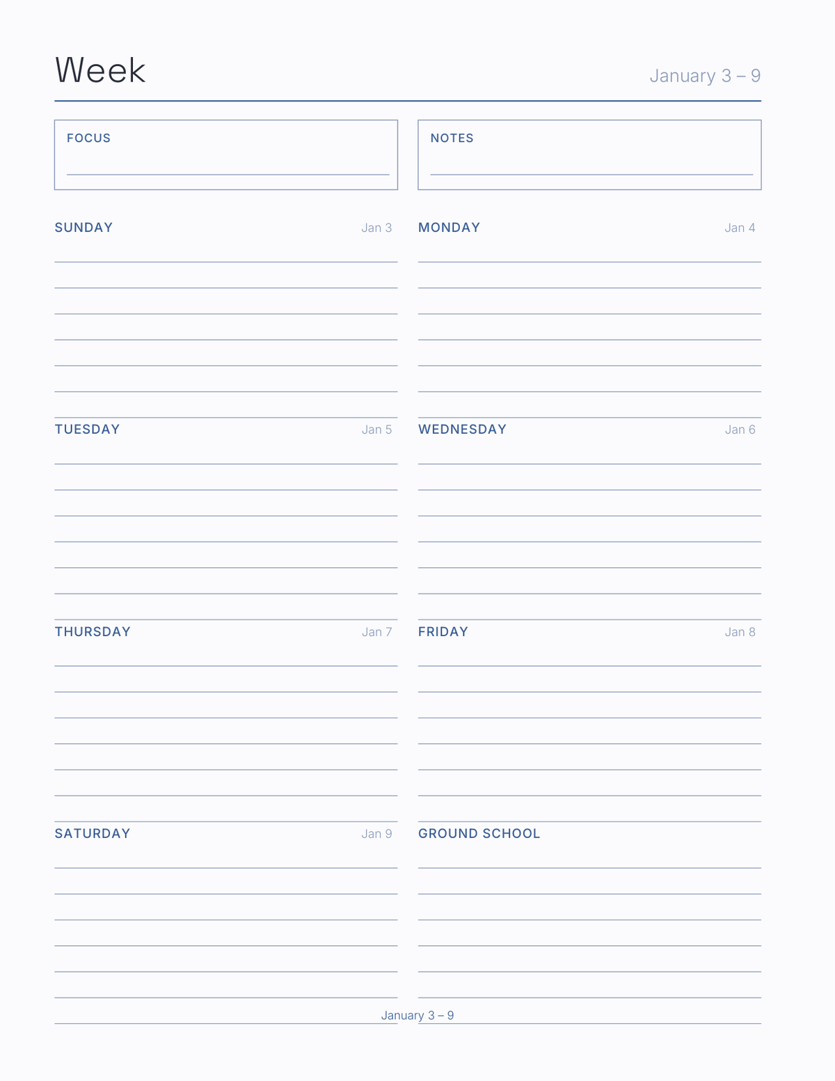 The Student Pilot Planner 2027 — sample page 6