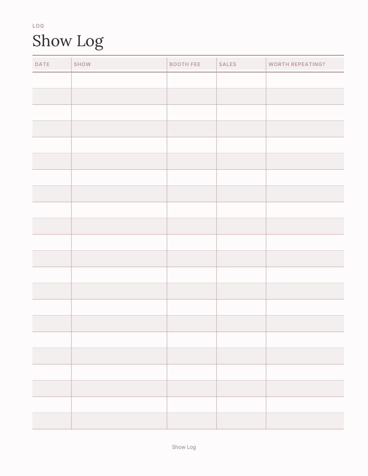 The Market Vendor Planner 2027 — sample page 3
