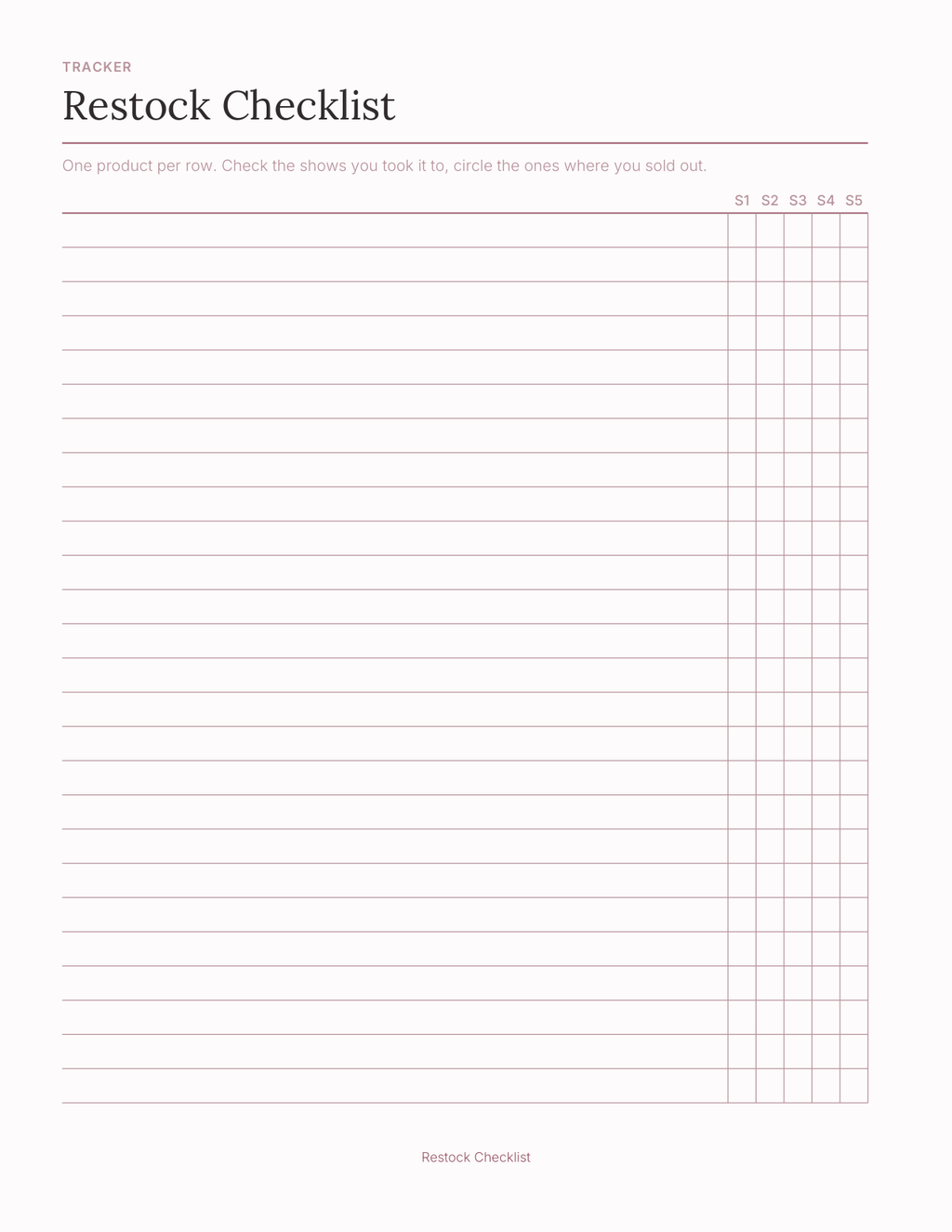 The Market Vendor Planner 2027 — sample page 4