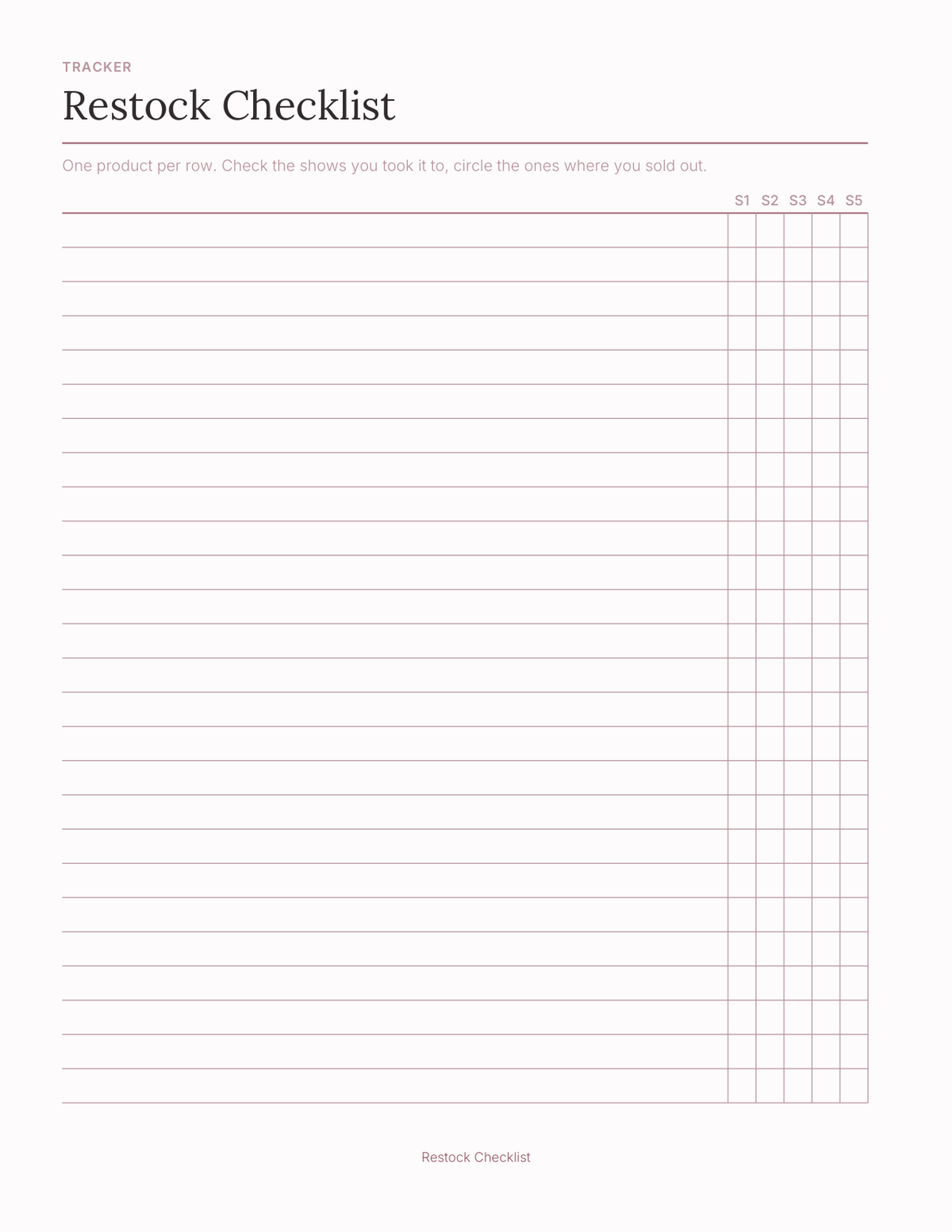 The Market Vendor Planner 2027 — sample page 4