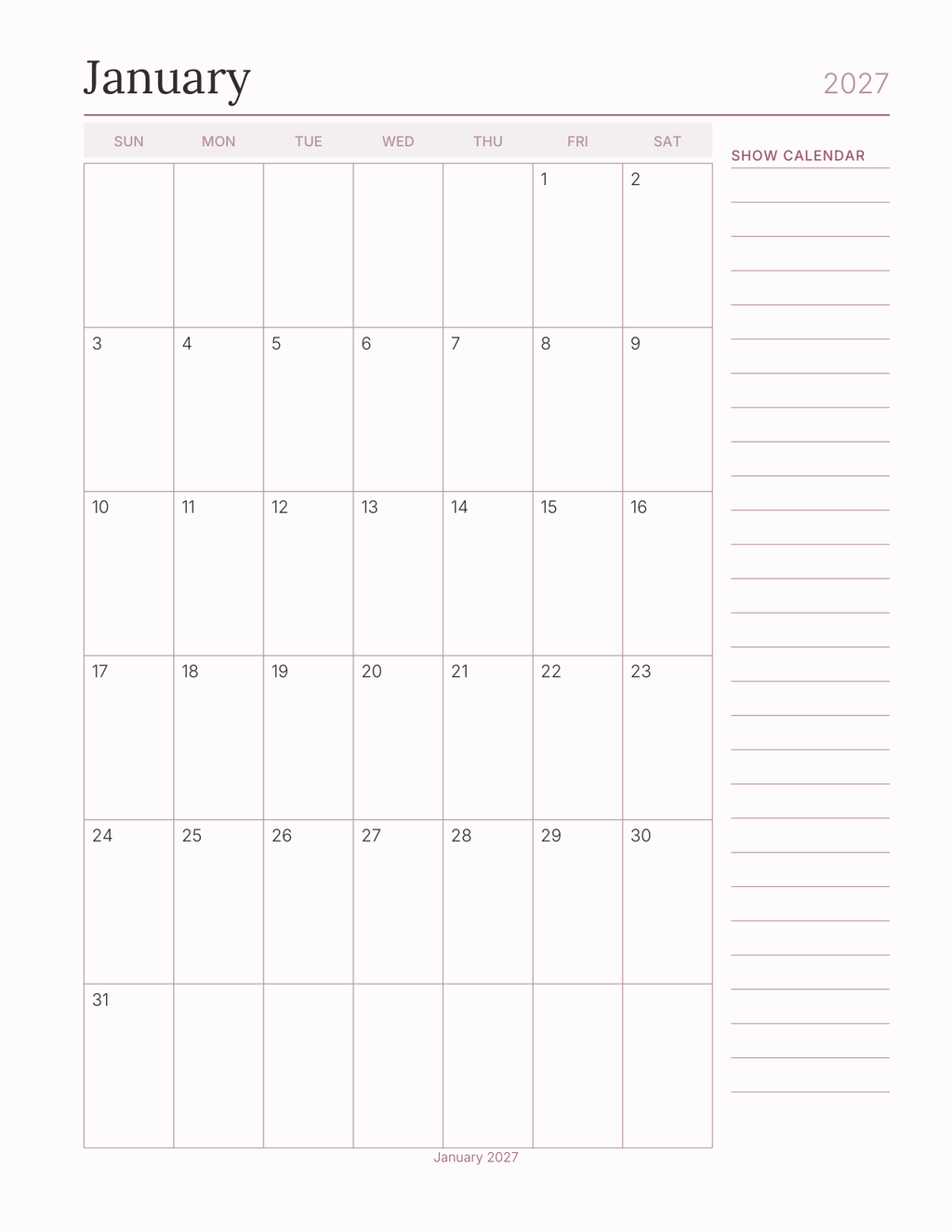 The Market Vendor Planner 2027 — sample page 5