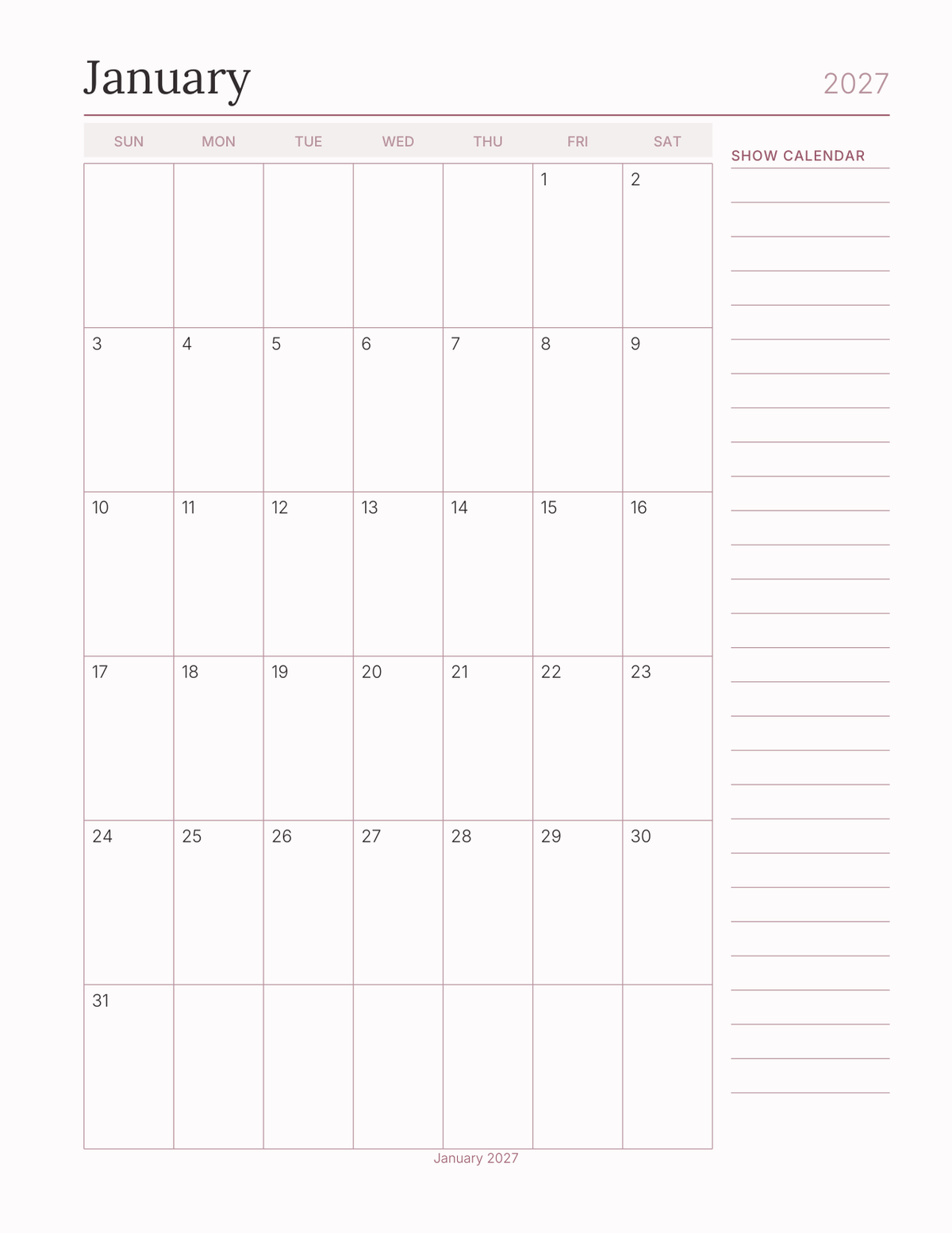 The Market Vendor Planner 2027 — sample page 5
