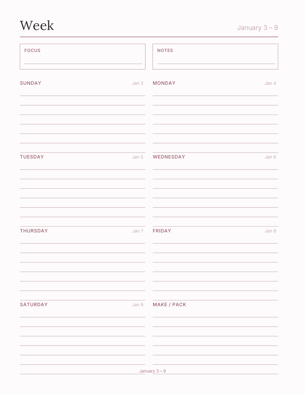 The Market Vendor Planner 2027 — sample page 6