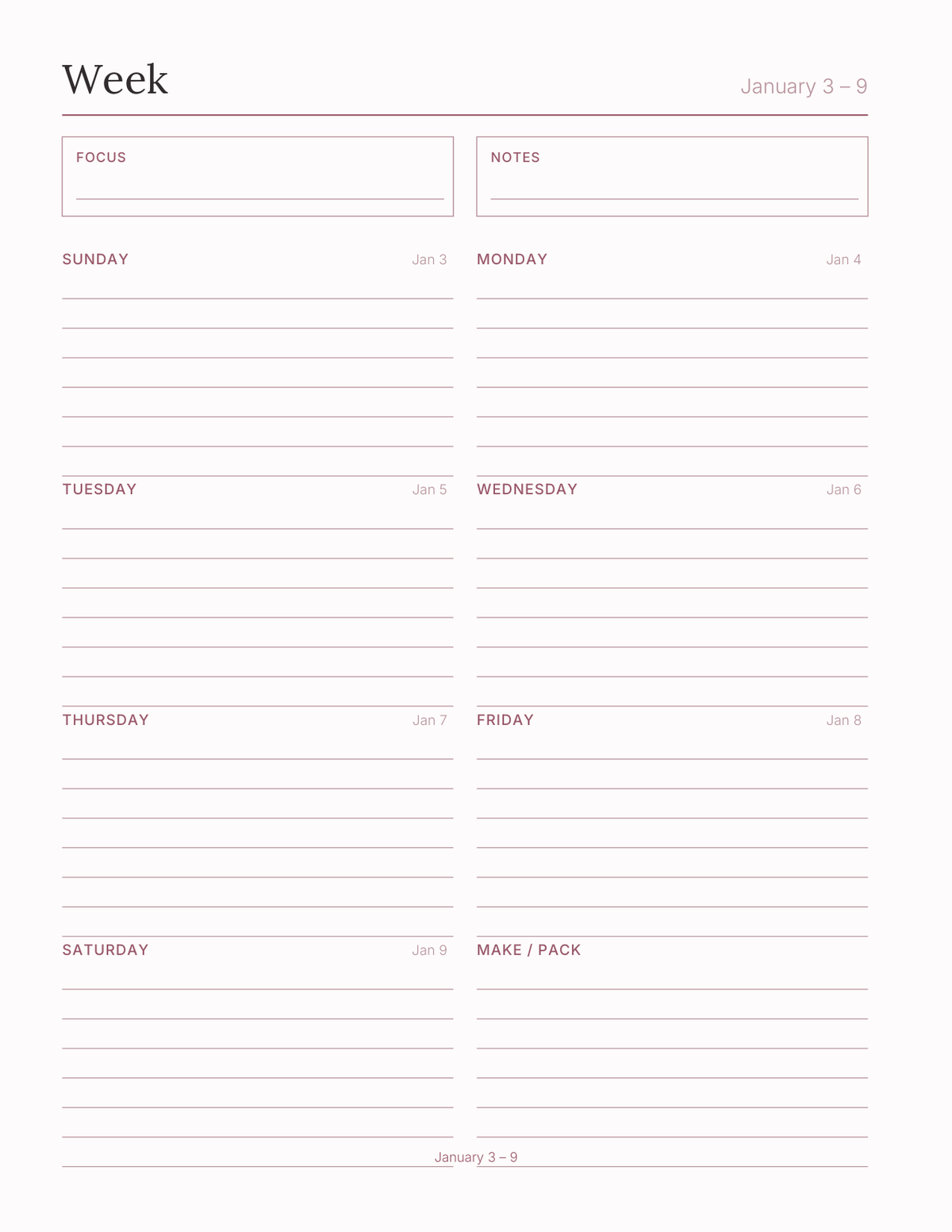 The Market Vendor Planner 2027 — sample page 6