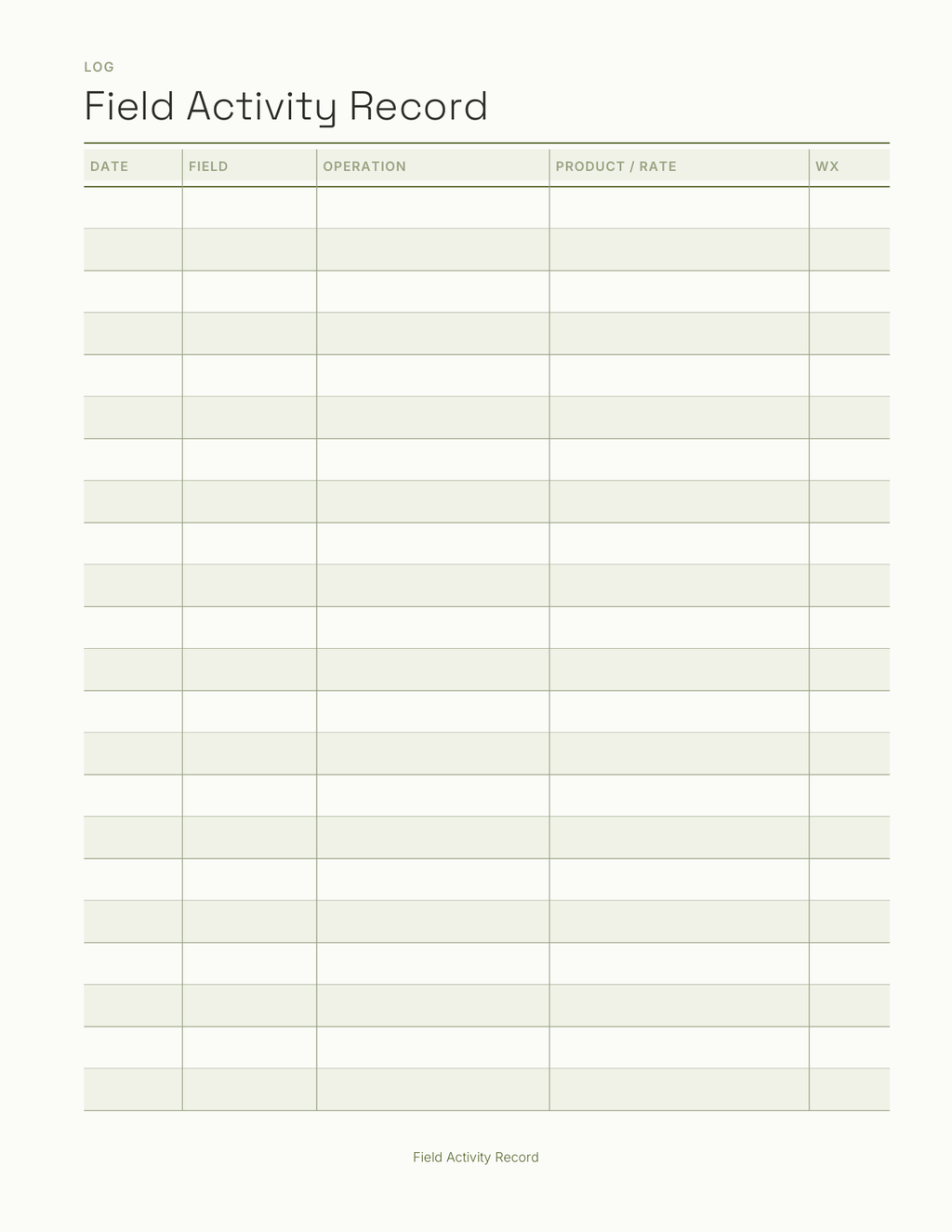 The Farm & Field Planner 2027 — sample page 3
