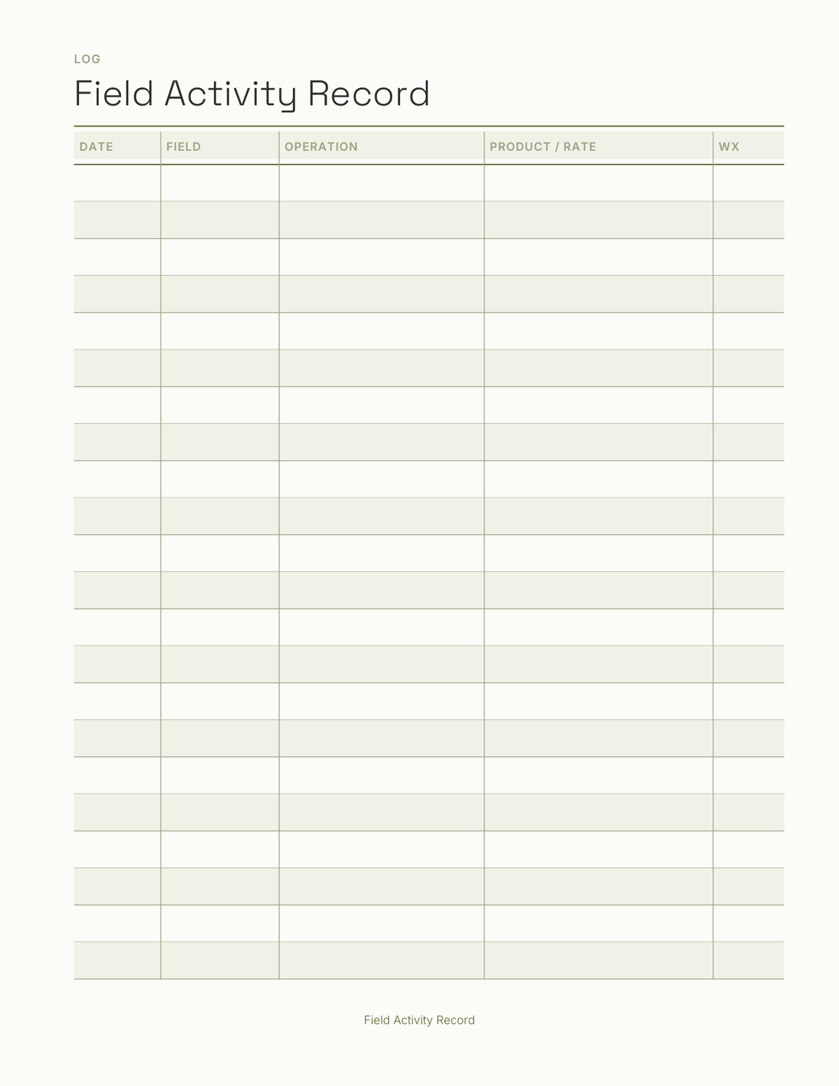 The Farm & Field Planner 2027 — sample page 3