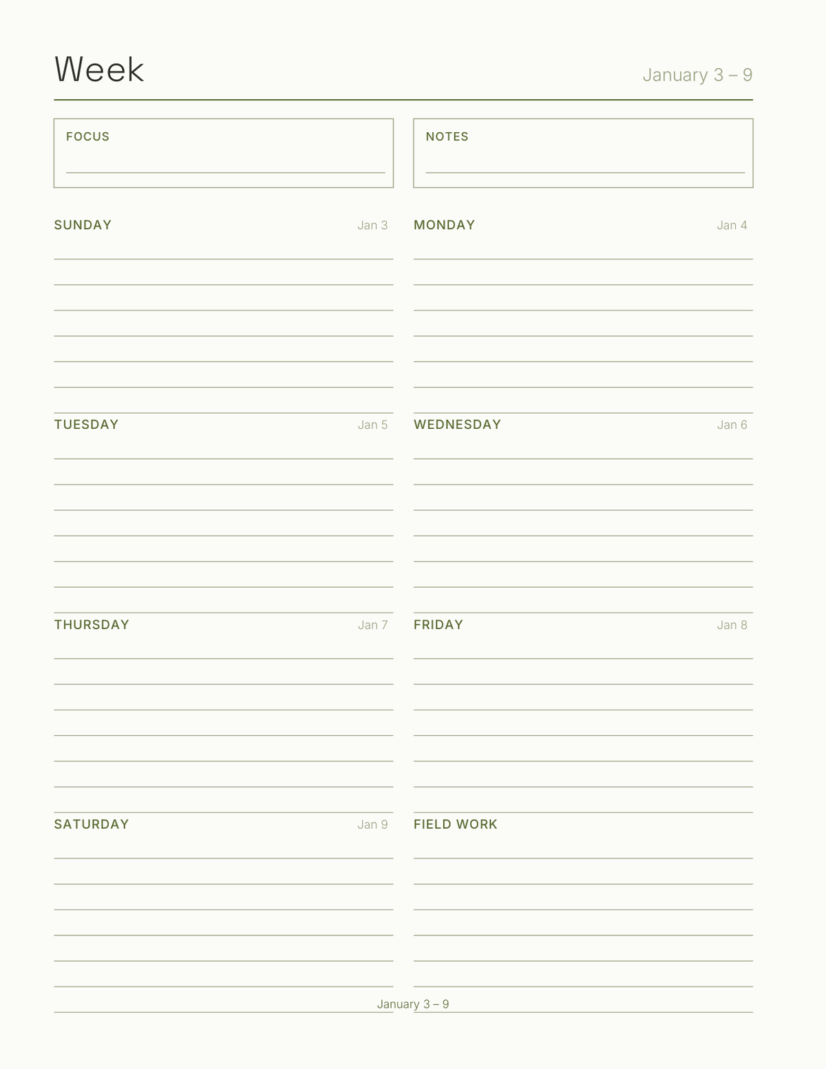 The Farm & Field Planner 2027 — sample page 6